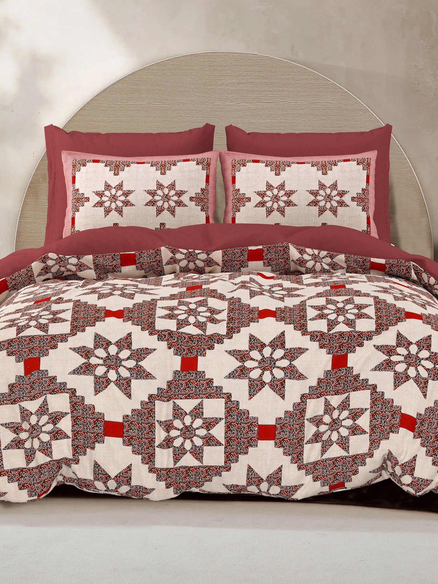 LIVING ROOTS 1 King Size Bedsheet 100*108 inches (8.3*9 Feet) With 2 Pillow Cover | Rich Fast Colour with No Colour Bleeding | Soft & Skin Friendly (213-A)