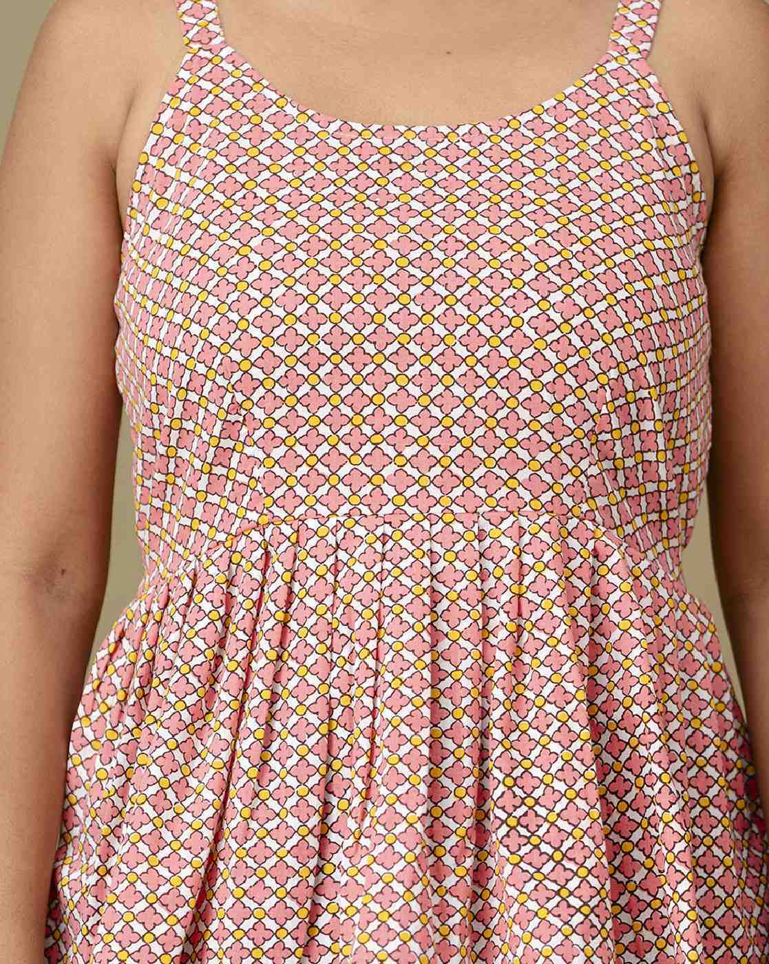 LIVING ROOTS Pure Cotton Ethenic Casual Short Staright Kurti for Girls/Women 3/4 Sleeve (6319)
