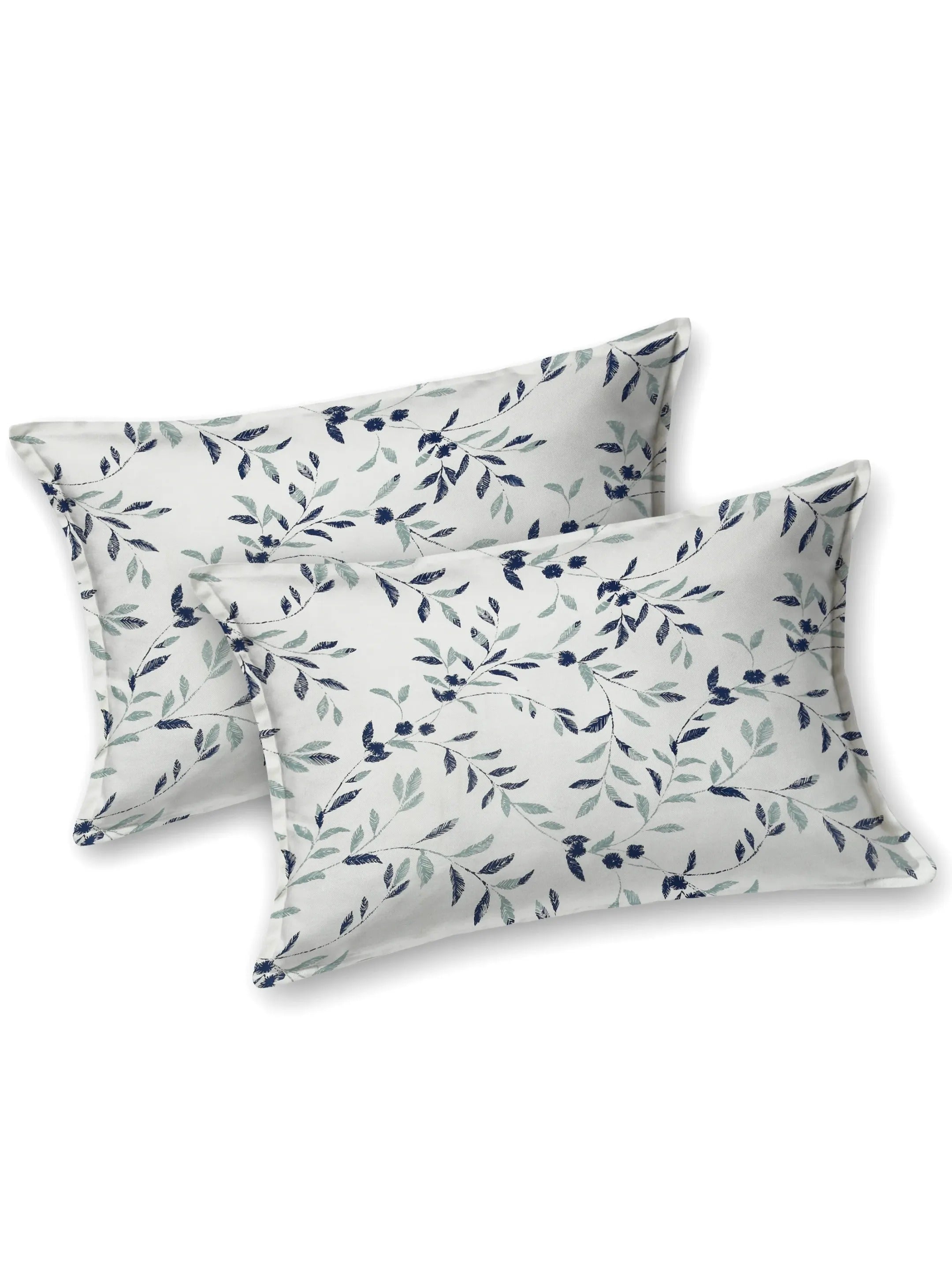 LIVING ROOTS Jaipuri Hand Block Print Double King Cotton Bedsheet 86*104 inches (7.1*8.6 feet) With 2 Pillow Cover | 240 TC | Rich Fast Colour With No Colour Bleeding | (508-B) (Blue)