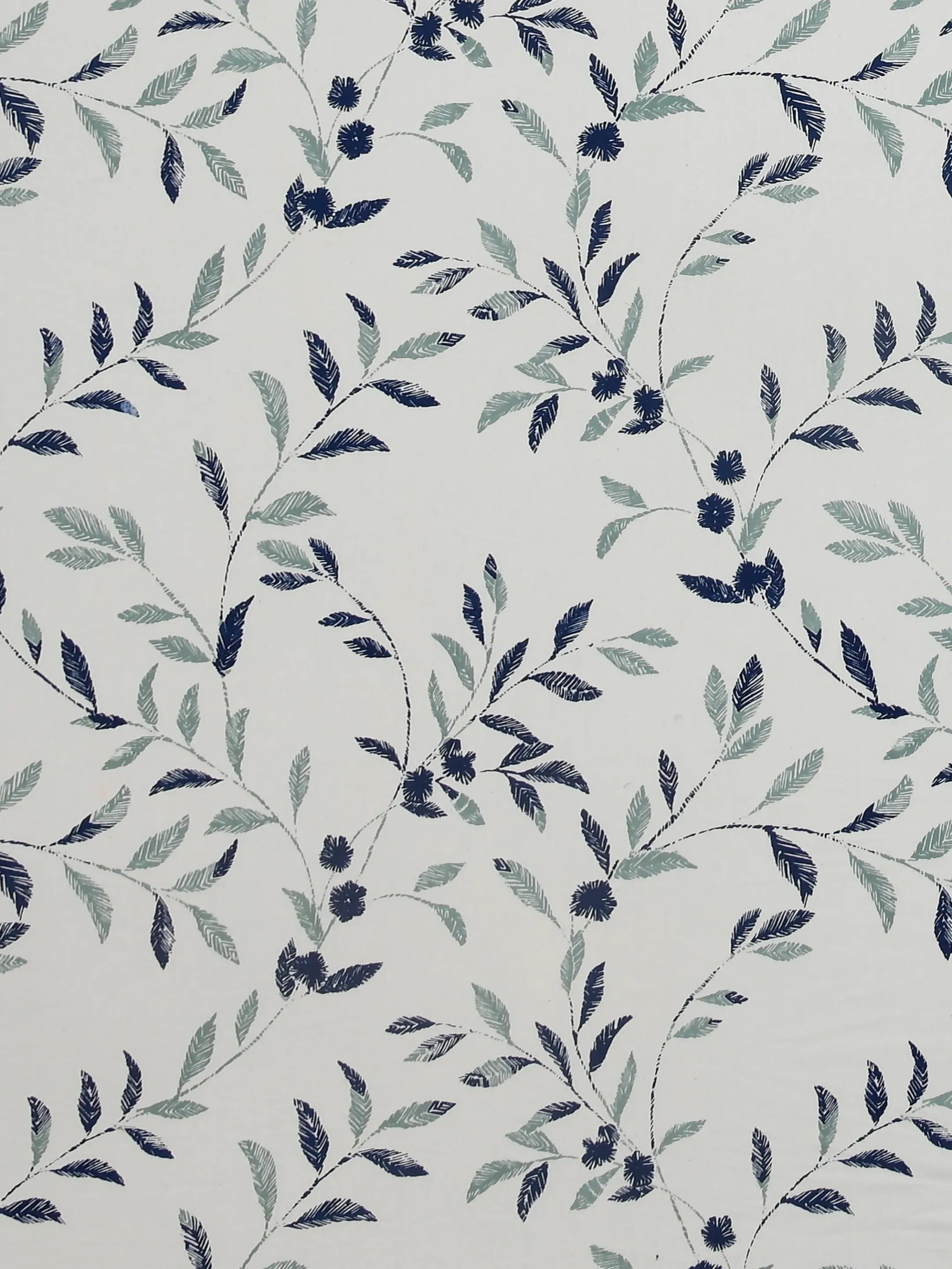 LIVING ROOTS Jaipuri Hand Block Print Double King Cotton Bedsheet 86*104 inches (7.1*8.6 feet) With 2 Pillow Cover | 240 TC | Rich Fast Colour With No Colour Bleeding | (508-B) (Blue)