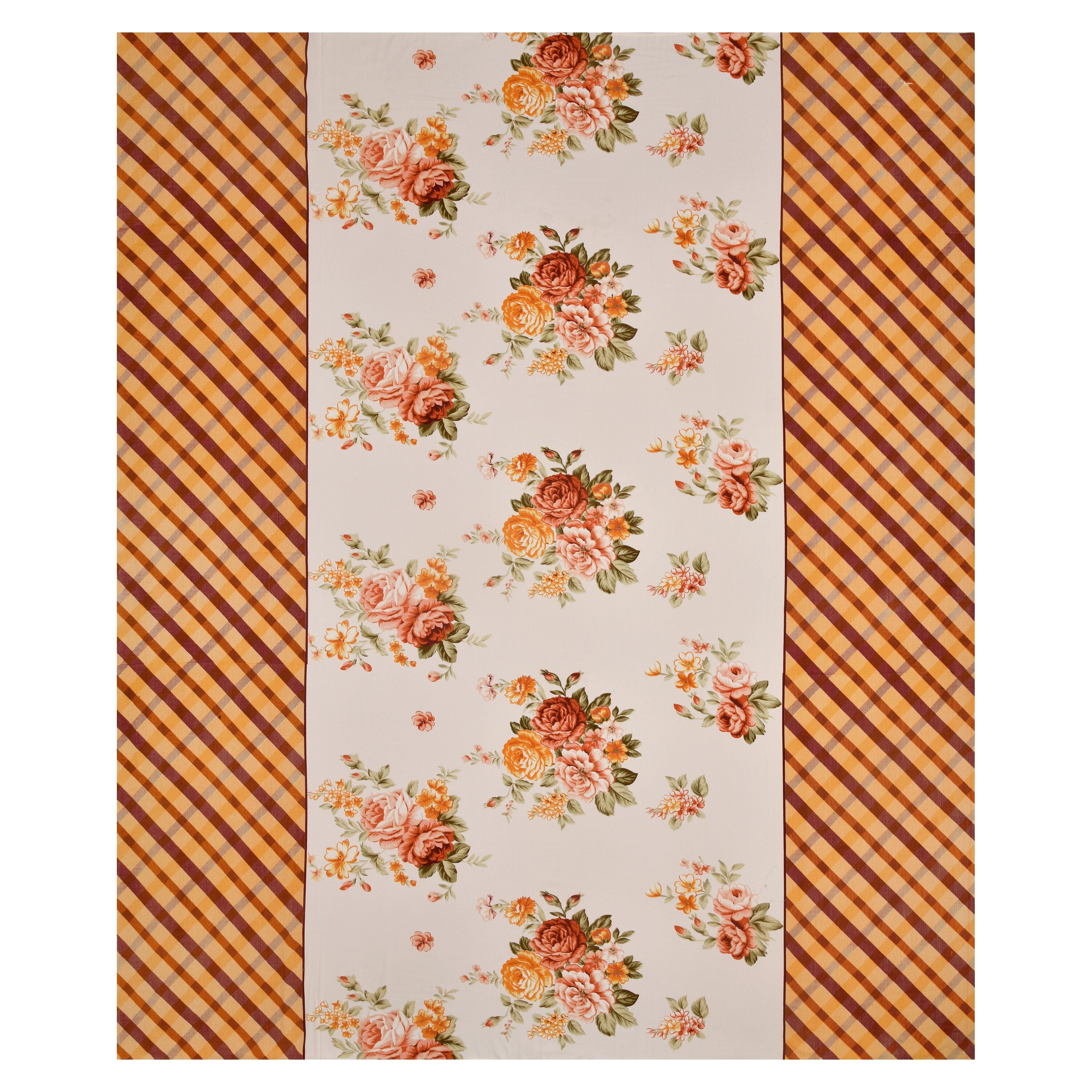 LIVING ROOTS Jaipuri Hand Block Print Double King Cotton Bedsheet 86*104 inches (7.1*8.6 feet) With 2 Pillow Cover | 240 TC | Rich Fast Colour With No Colour Bleeding | (509-A) (Yellow)