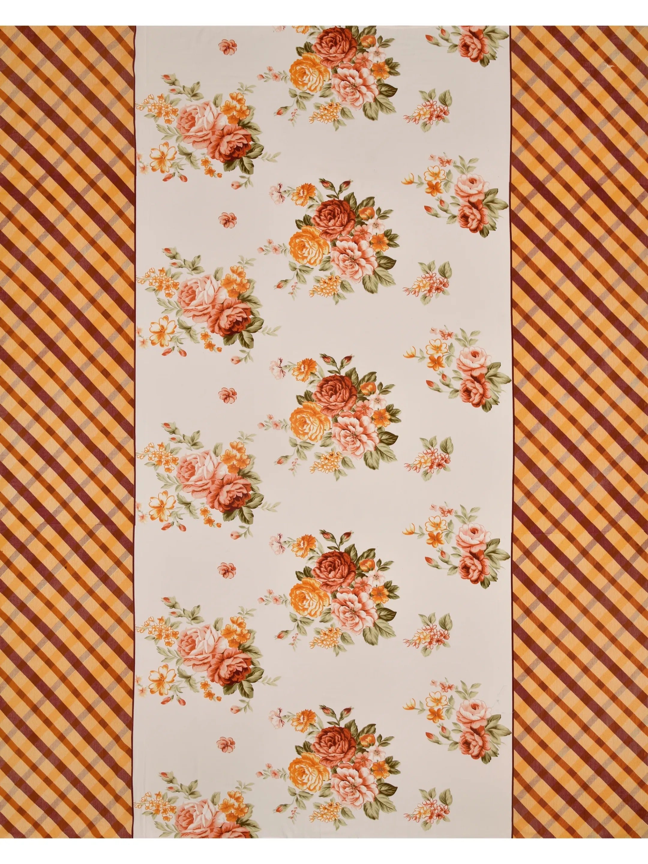 LIVING ROOTS Jaipuri Hand Block Print Double King Cotton Bedsheet 86*104 inches (7.1*8.6 feet) With 2 Pillow Cover | 240 TC | Rich Fast Colour With No Colour Bleeding | (509-A) (Yellow)