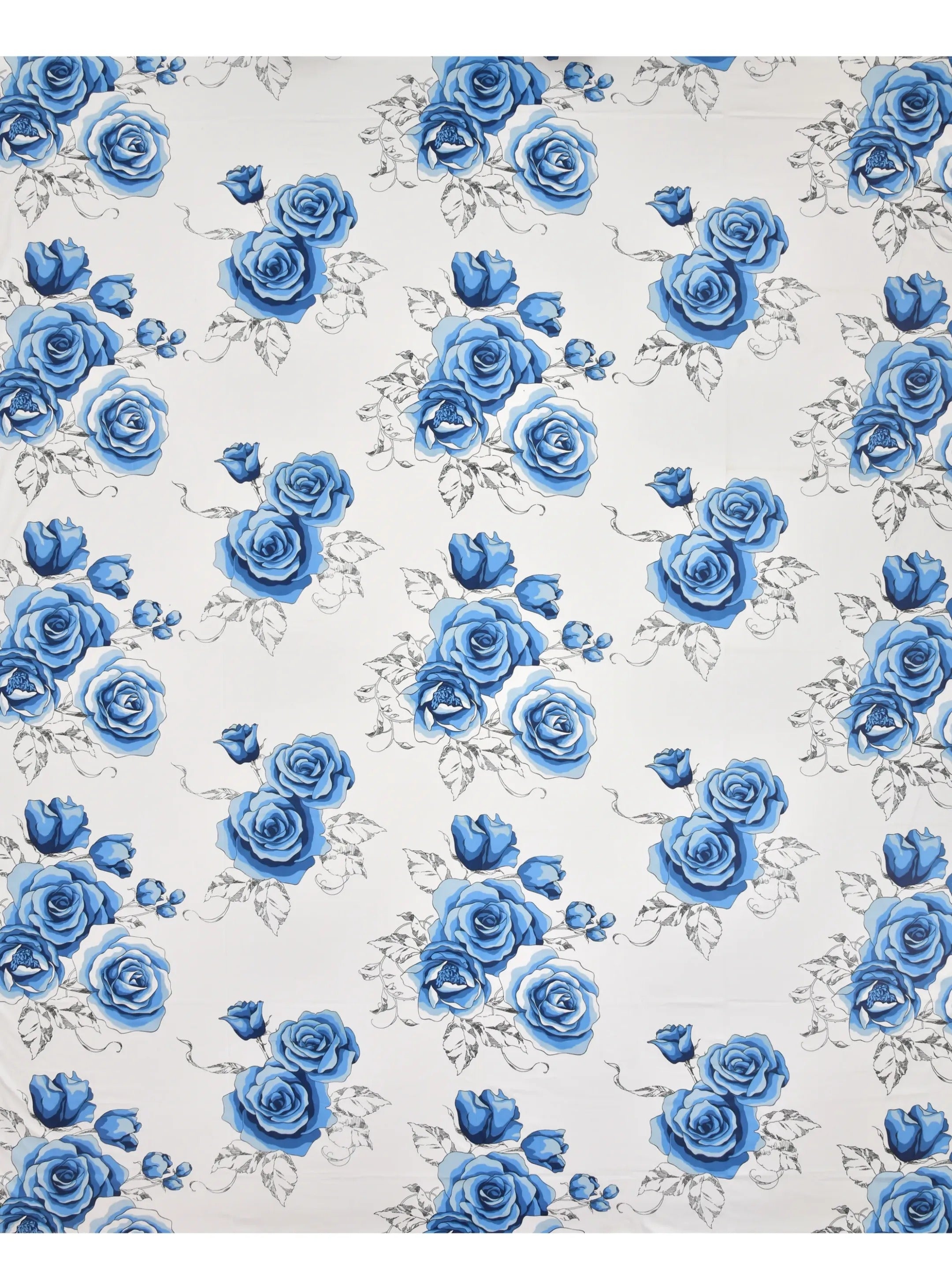 LIVING ROOTS Jaipuri Hand Block Print Double King Cotton Bedsheet 86*104 inches (7.1*8.6 feet) With 2 Pillow Cover | 240 TC | Rich Fast Colour With No Colour Bleeding | (510-B) (Blue)