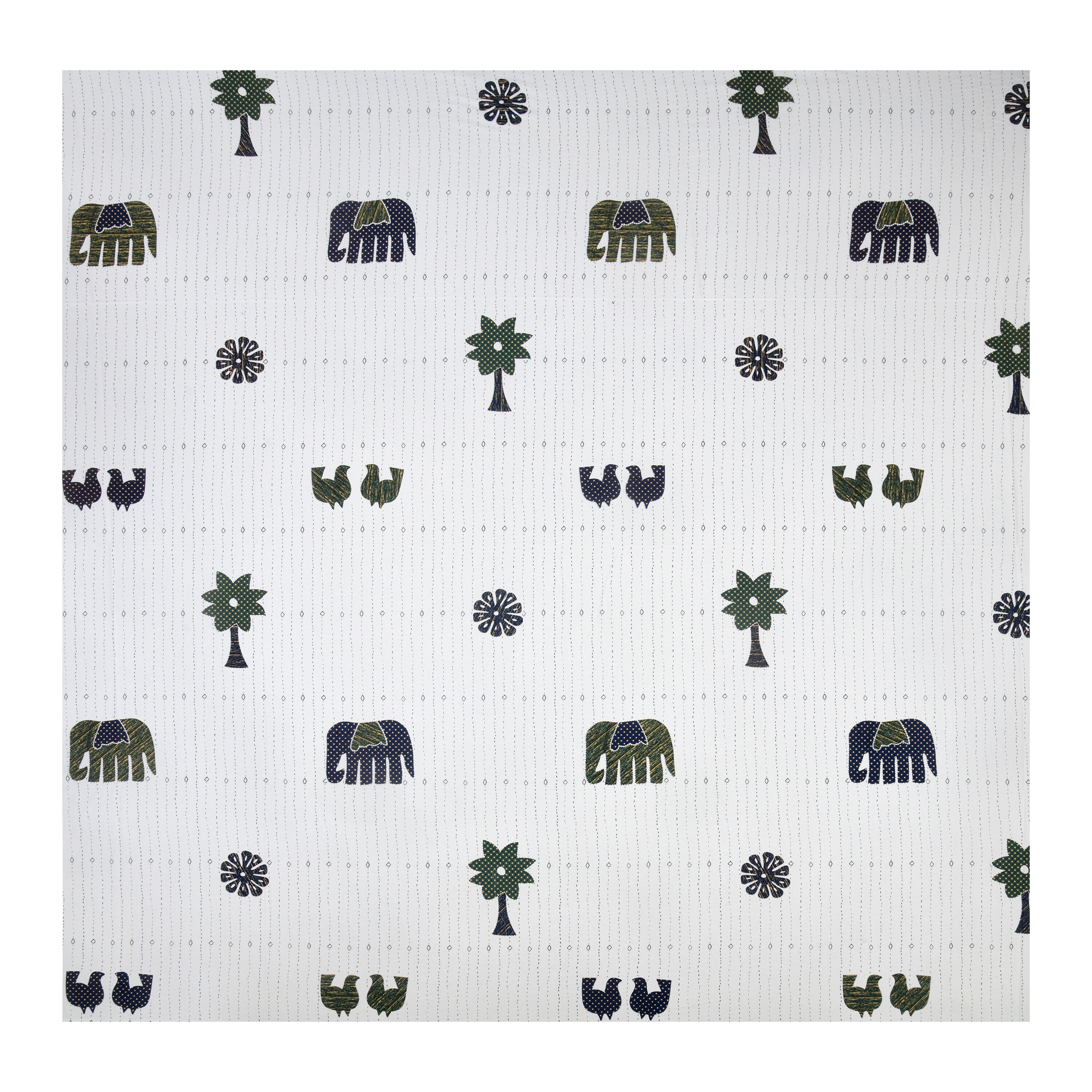 LIVING ROOTS Jaipuri Hand Block Print Super King Cotton Bedsheet 104*104 inches (8.6*8.6 feet) With 2 Pillow Cover | 240 TC | Rich Fast Colour With No Colour Bleeding | (513-C) (Multi)