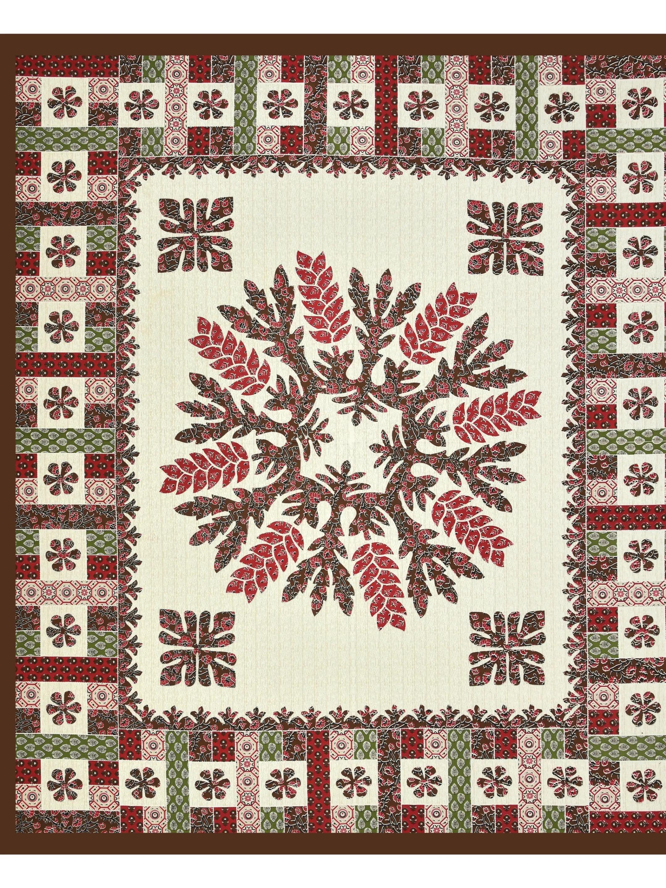 LIVING ROOTS Jaipuri Hand Block Print Double King Cotton Bedsheet 90*104 inches (7.5*8.6 feet) With 2 Pillow Cover | 240 TC | Rich Fast Colour With No Colour Bleeding | (529-C) (Maroon)