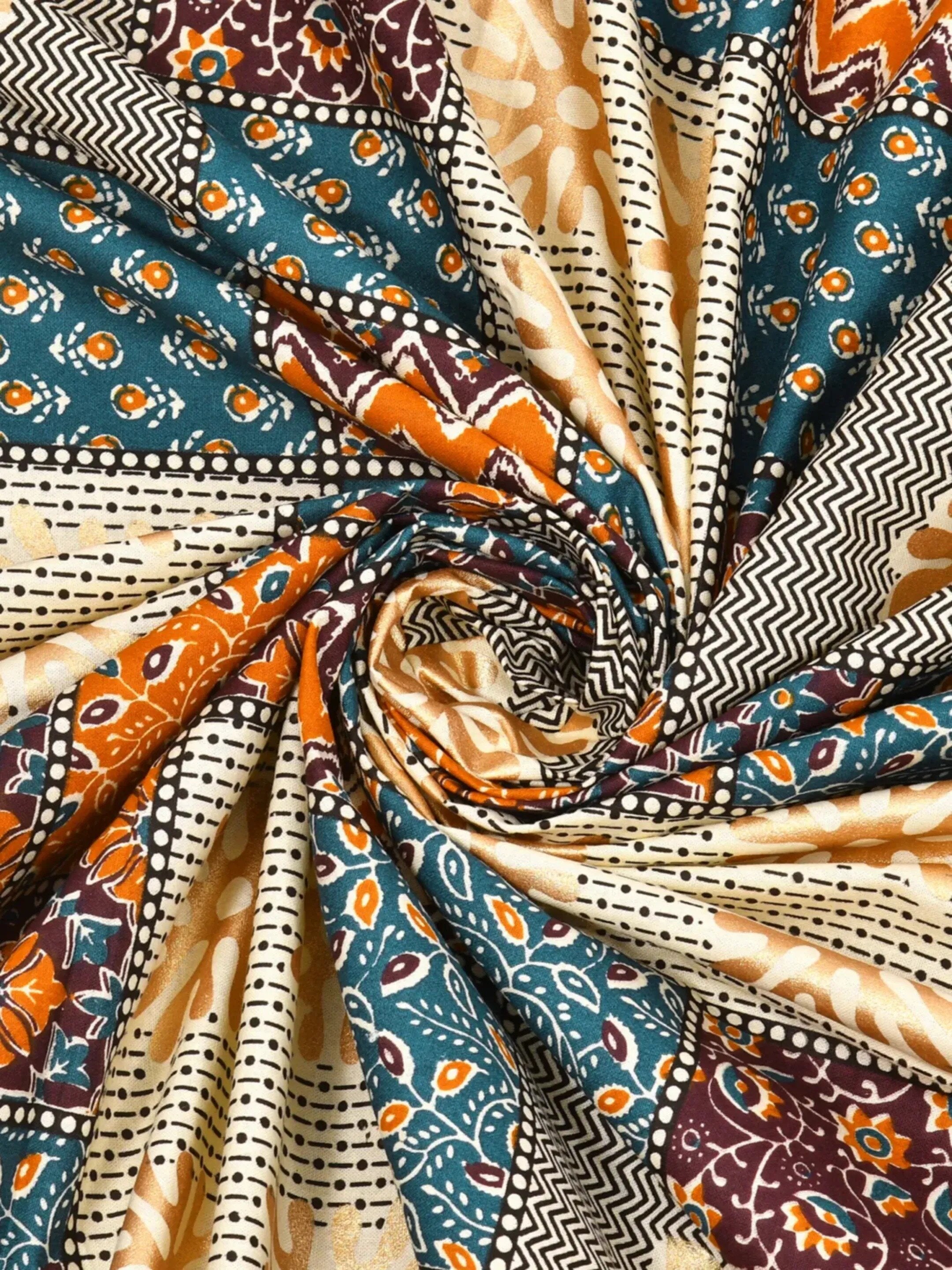 LIVING ROOTS Jaipuri Hand Block Print Super King Cotton Bedsheet 104*104 inches (8.5*8.5 feet) With 2 Pillow Cover | 240 TC | Rich Fast Colour With No Colour Bleeding | (563-A) (Green)