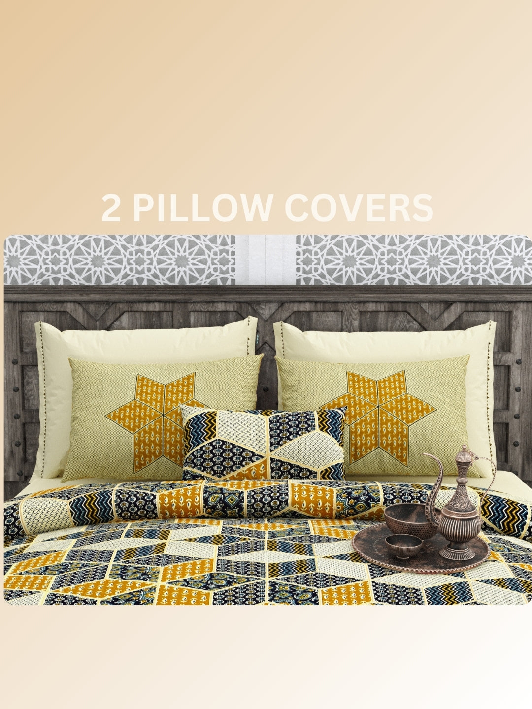 LIVING ROOTS Jaipuri Hand Block Print Super King Cotton Bedsheet 104*104 inches (8.5*8.5 feet) With 2 Pillow Cover | 240 TC | Rich Fast Colour With No Colour Bleeding | (564-A) (Green)