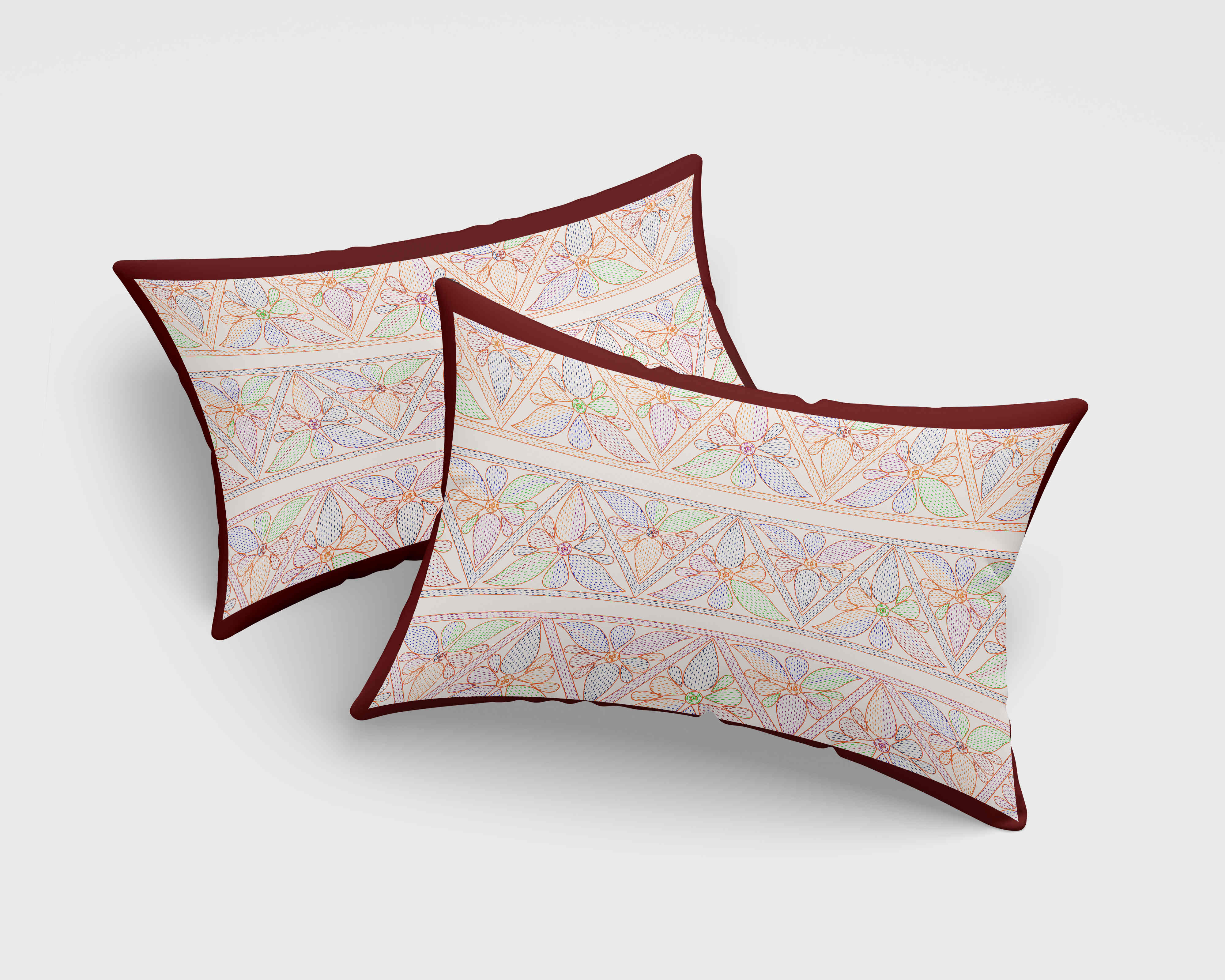 LIVING ROOTS Jaipuri Hand Block Print Super King Cotton Bedsheet 104*104 inches (8.5*8.5 feet) With 2 Pillow Cover | 240 TC | Rich Fast Colour With No Colour Bleeding | (565-C) (Pink)