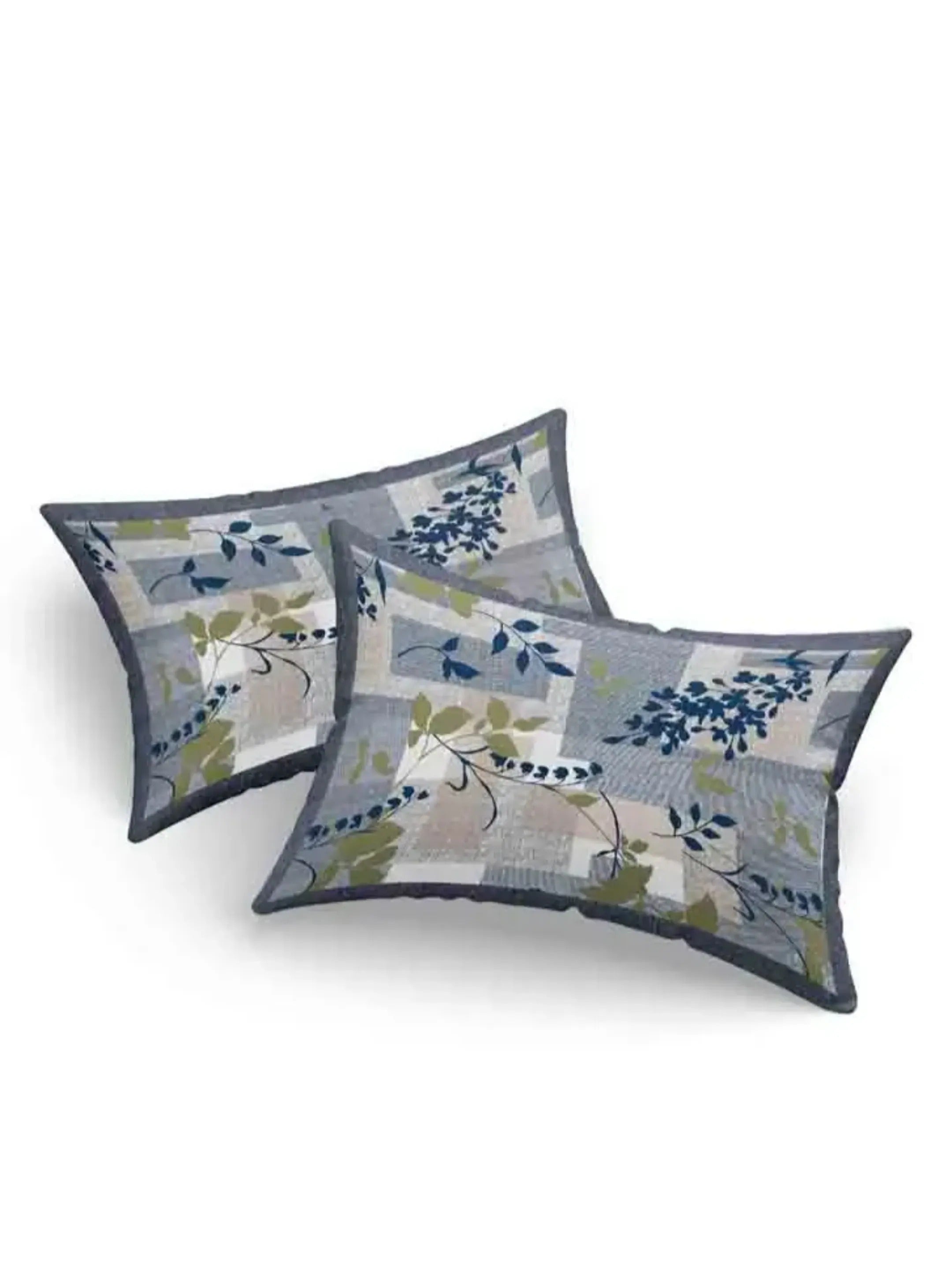 LIVING ROOTS Jaipuri Hand Block Print Super King Cotton Bedsheet 104*104 inches (8.5*8.5 feet) With 2 Pillow Cover | 240 TC | Rich Fast Colour With No Colour Bleeding | (567-A) (Blue)