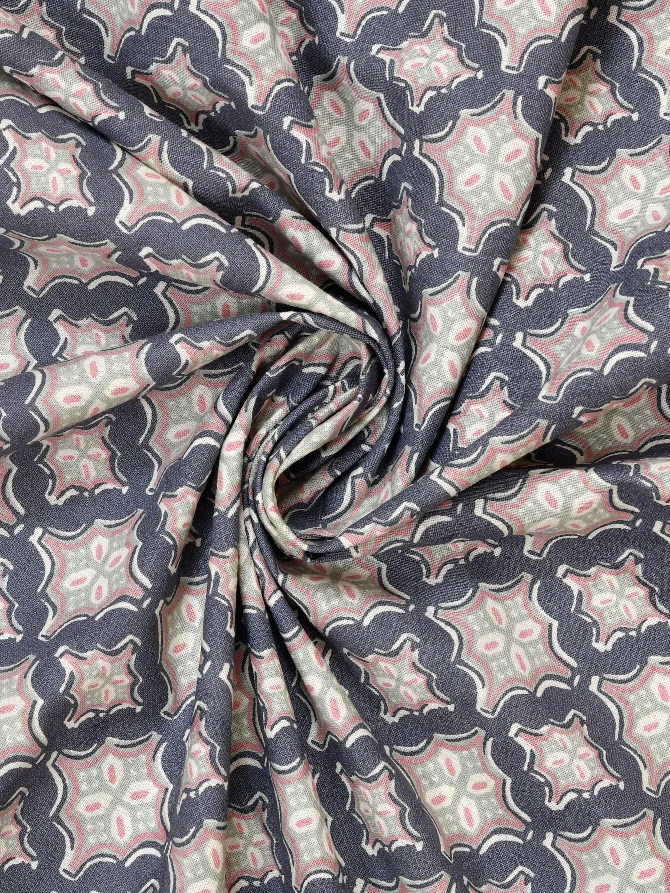 LIVING ROOTS Jaipuri Hand Block Print Super King Cotton Bedsheet 104*104 inches (8.5*8.5 feet) With 2 Pillow Cover | 240 TC | Rich Fast Colour With No Colour Bleeding | (568-B) (Purple)