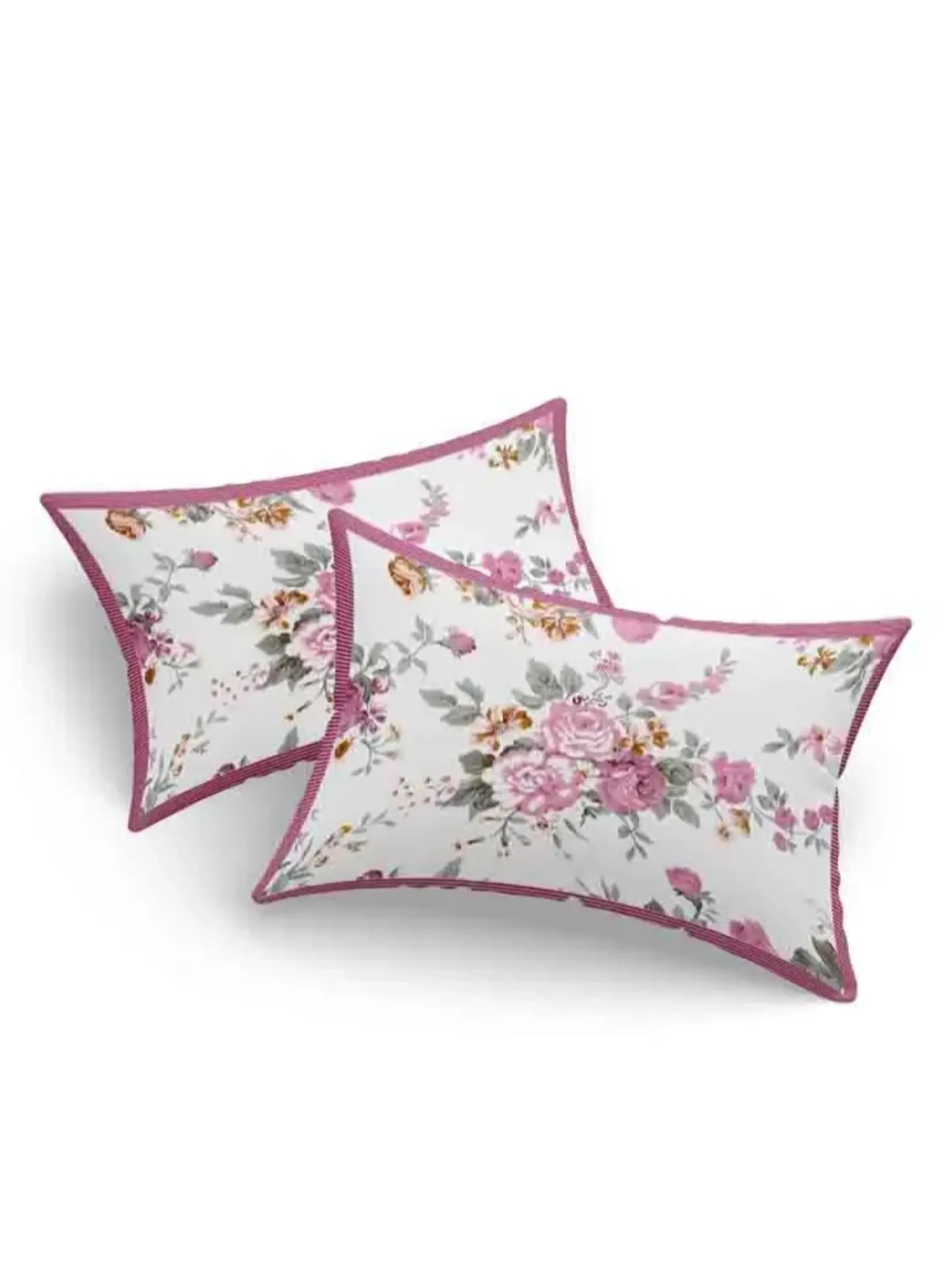 LIVING ROOTS Jaipuri Hand Block Print Super King Cotton Bedsheet 104*104 inches (8.5*8.5 feet) With 2 Pillow Cover | 240 TC | Rich Fast Colour With No Colour Bleeding | (569-B) (Pink)