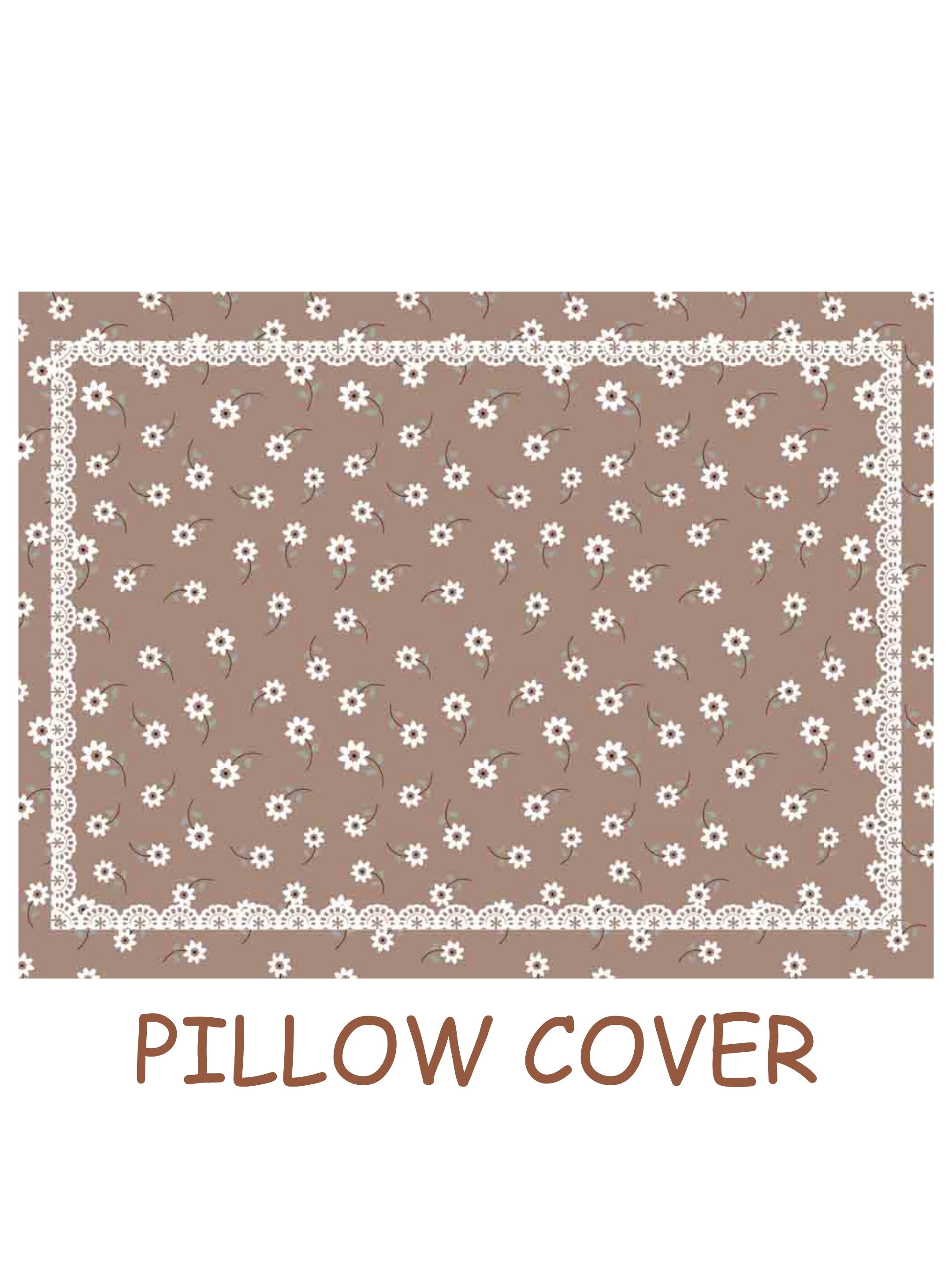 Living Roots Cotton Super King Size Bedsheet | 104 x 104 Inches, 8.6 x 8.6 Feet | with 2 Pillow Covers | Brown Color Floral Motif with Geometric Border Print | Premium Soft Fabric | Perfect for Everyday Use