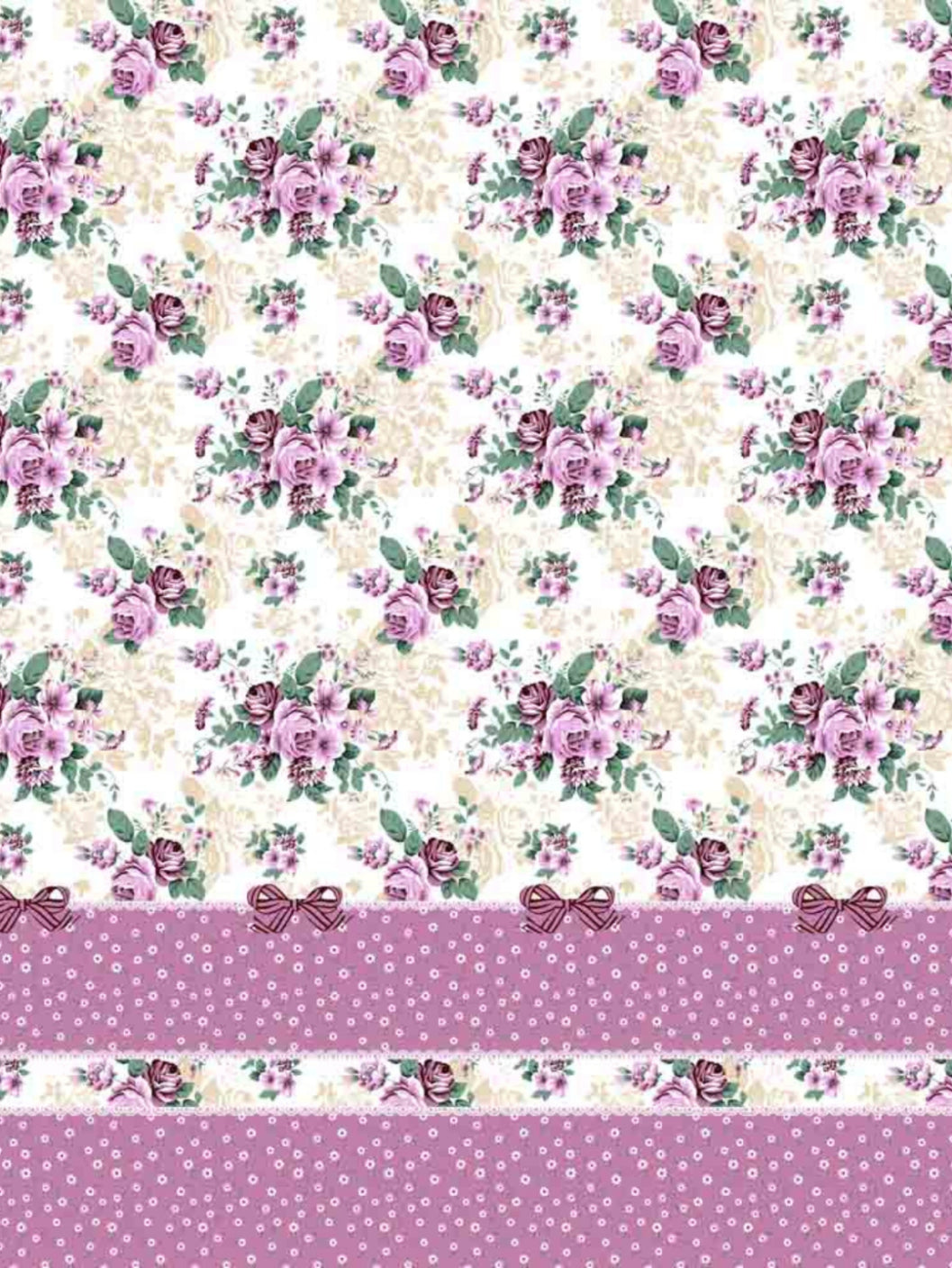 Living Roots Cotton Super King Size Bedsheet | 104 x 104 Inches, 8.6 x 8.6 Feet | with 2 Pillow Covers | Pink Color Floral Motif with Geometric Border Print | Premium Soft Fabric | Perfect for Everyday Use