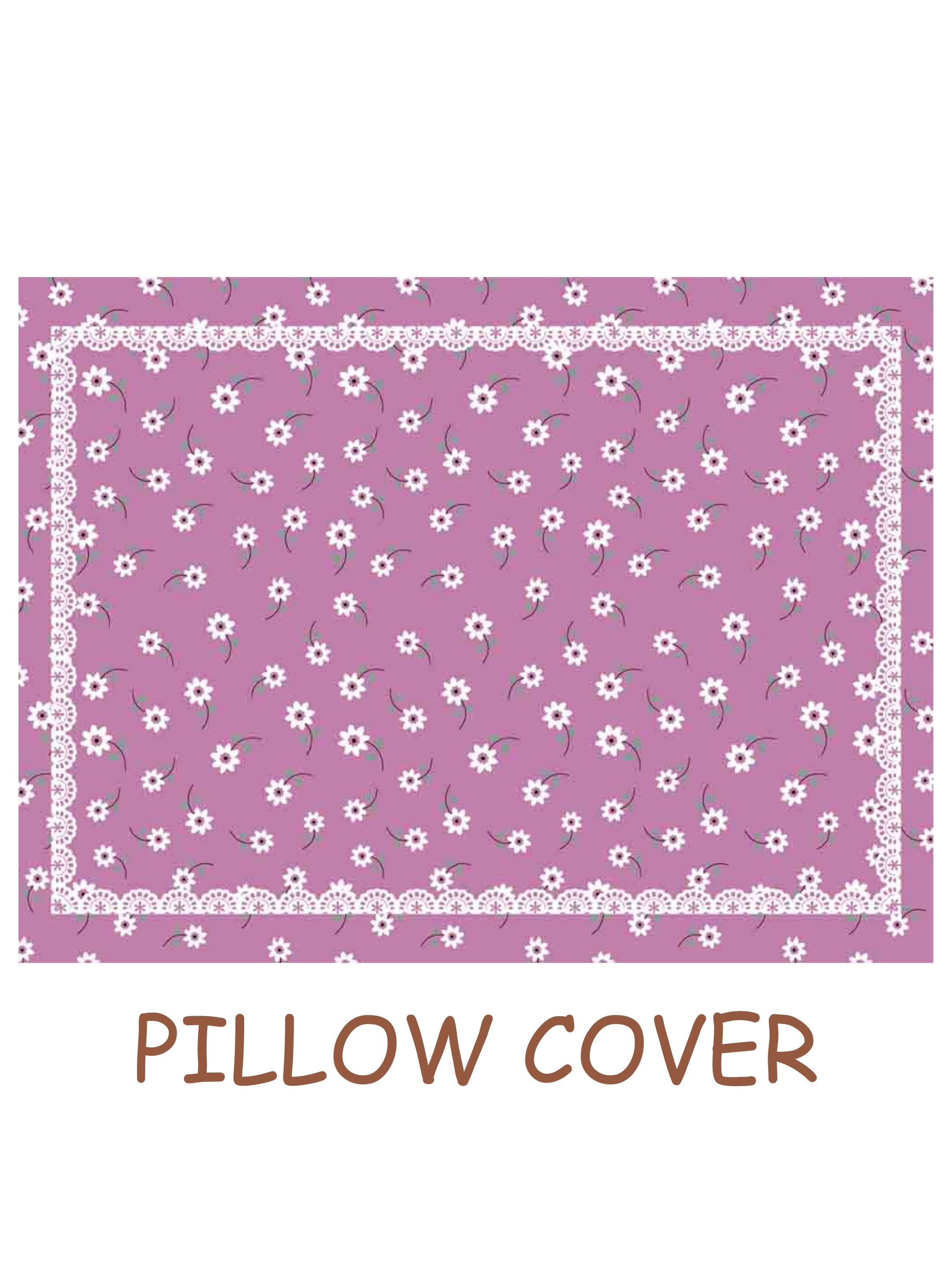 Living Roots Cotton Super King Size Bedsheet | 104 x 104 Inches, 8.6 x 8.6 Feet | with 2 Pillow Covers | Pink Color Floral Motif with Geometric Border Print | Premium Soft Fabric | Perfect for Everyday Use