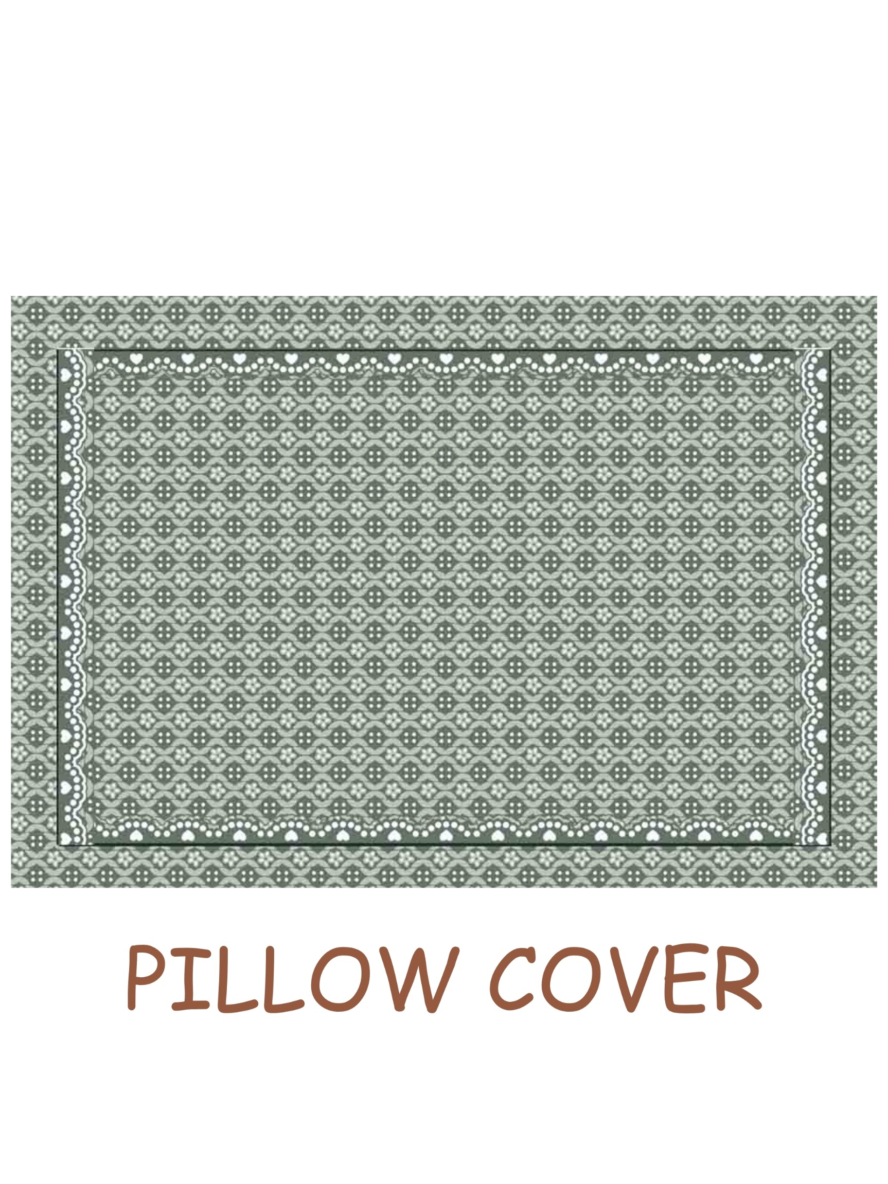 Living Roots Cotton Super King Size Bedsheet | 104 x 104 Inches, 8.6 x 8.6 Feet | with 2 Pillow Covers | Green Color Floral Motif with Geometric Border Print| Premium Soft Fabric | Perfect for Everyday Use