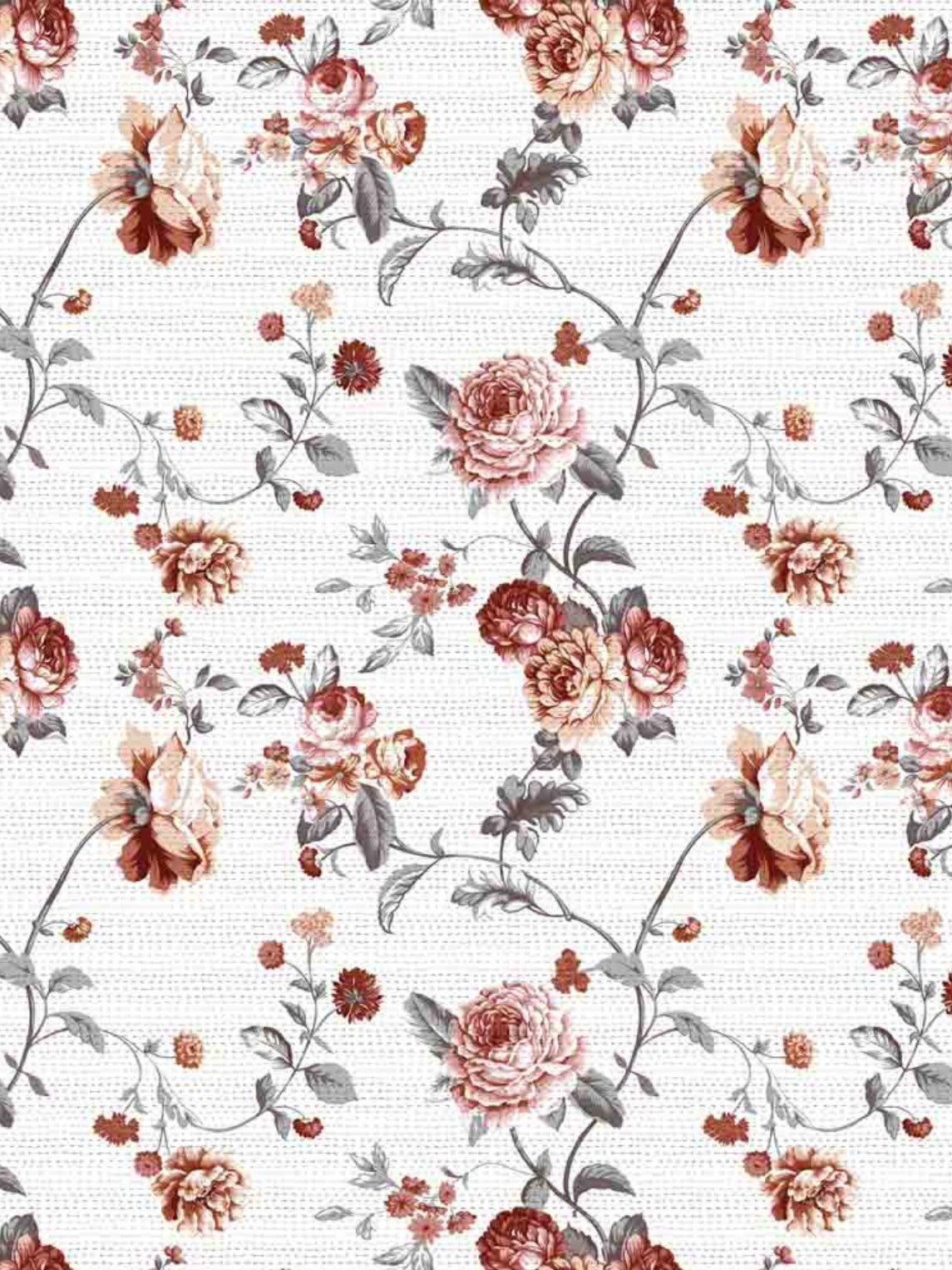 Living Roots Cotton Super King Size Bedsheet | 104 x 104 Inches, 8.6 x 8.6 Feet | with 2 Pillow Covers | Cream Color Modern Floral Motif Print| Premium Soft Fabric | Perfect for Everyday Use