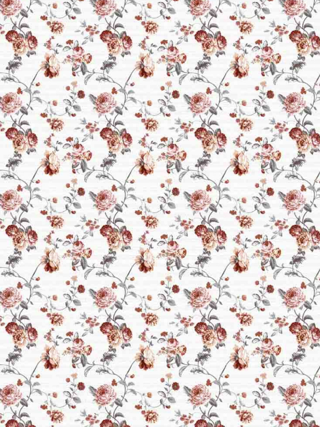 Living Roots Cotton Super King Size Bedsheet | 104 x 104 Inches, 8.6 x 8.6 Feet | with 2 Pillow Covers | Cream Color Modern Floral Motif Print| Premium Soft Fabric | Perfect for Everyday Use