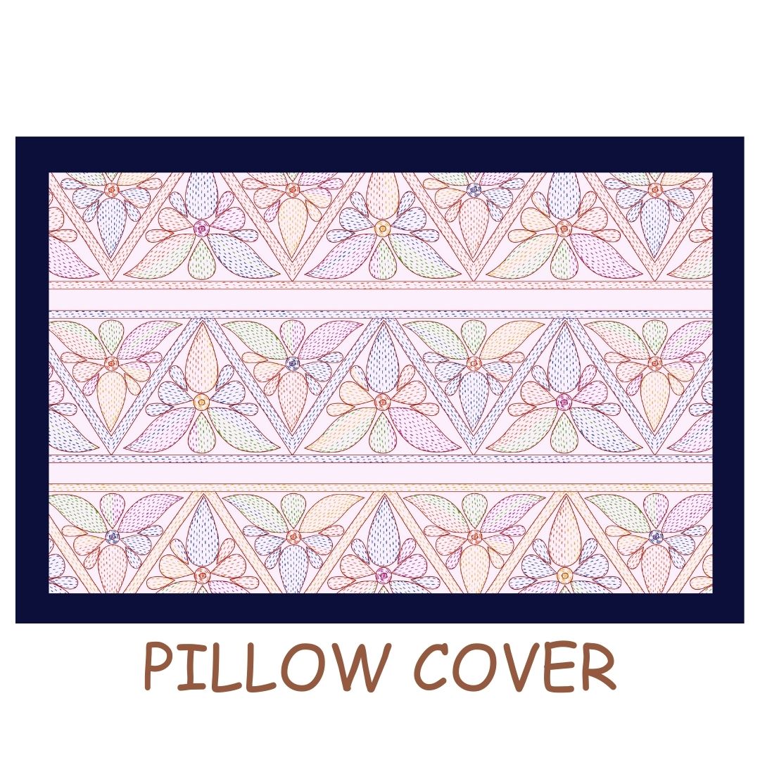 LIVING ROOTS Jaipuri Hand Block Print Super King Cotton Bedsheet 104*104 inches (8.5*8.5 feet) With 2 Pillow Cover | 240 TC | Rich Fast Colour With No Colour Bleeding | (565-A) (Pink)