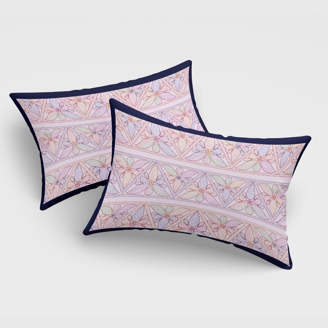 LIVING ROOTS Jaipuri Hand Block Print Super King Cotton Bedsheet 104*104 inches (8.5*8.5 feet) With 2 Pillow Cover | 240 TC | Rich Fast Colour With No Colour Bleeding | (565-A) (Pink)