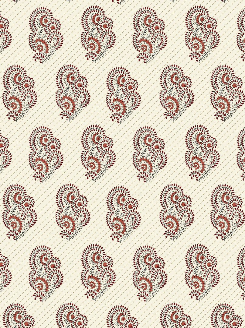 Living Roots Cotton Super King Size Bedsheet | 104 x 104 Inches, 8.6 x 8.6 Feet | with 2 Pillow Covers | Cream Color Floral Motif hand block print | Premium Soft Fabric | Perfect for Everyday Use