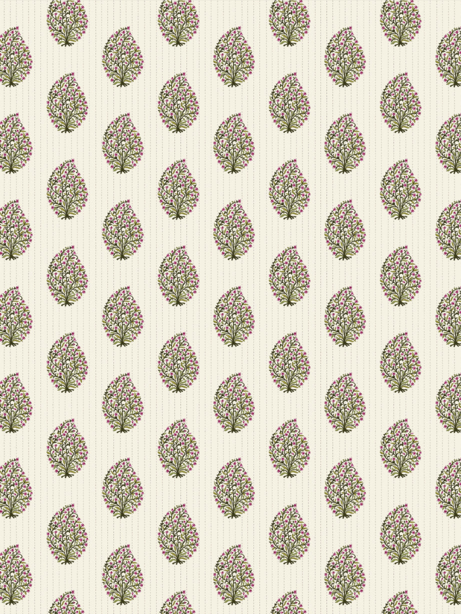 Living Roots Cotton Super King Size Bedsheet | 104 x 104 Inches, 8.6 x 8.6 Feet | with 2 Pillow Covers | Cream Color Floral Motif hand block print | Premium Soft Fabric | Perfect for Everyday Use