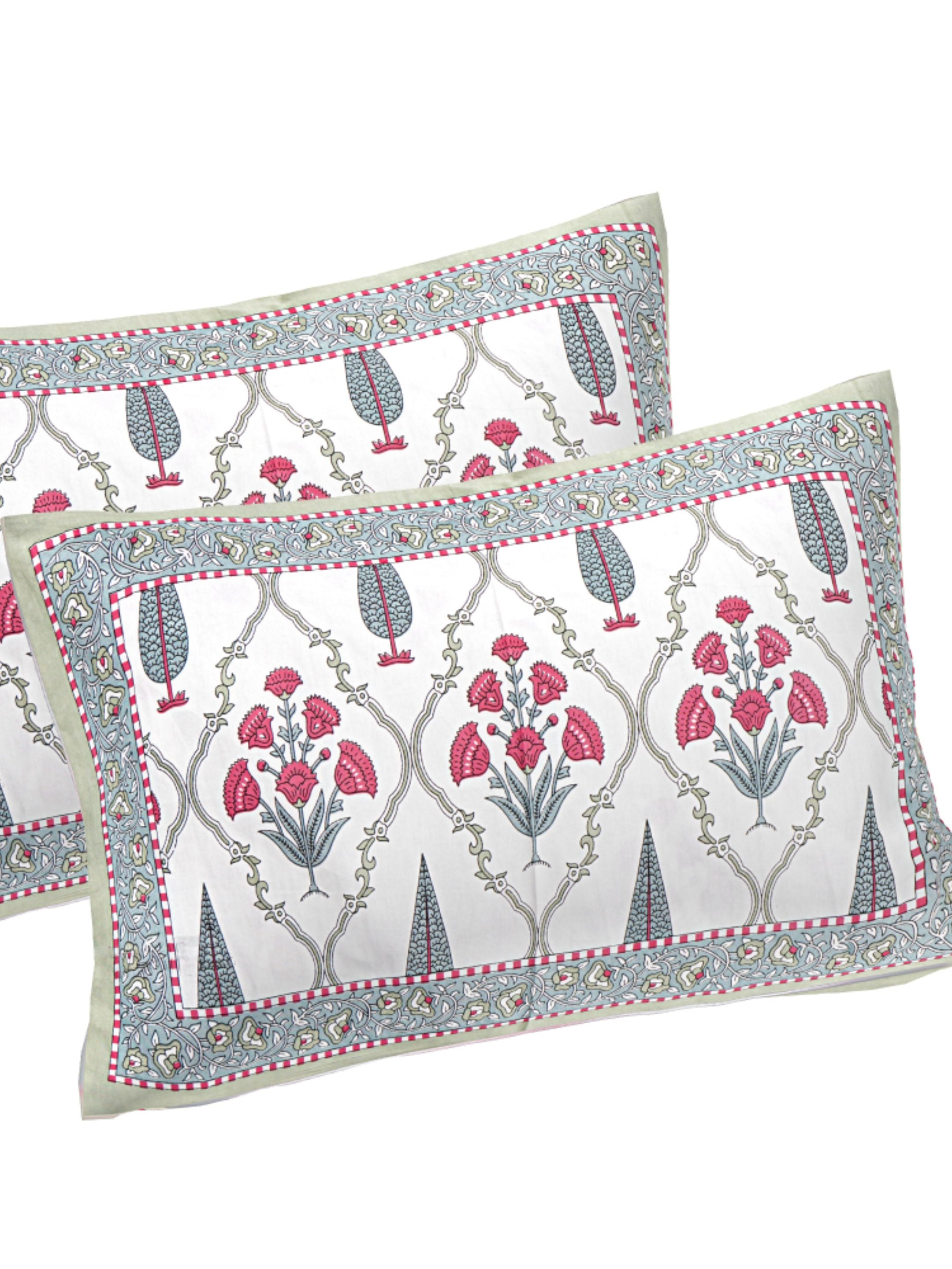LIVING ROOTS PURE Cotton 1 SUPER King Size Bedsheet (8*8.6 Feet)  with 2 Pillow Cover (03-31-572-B)