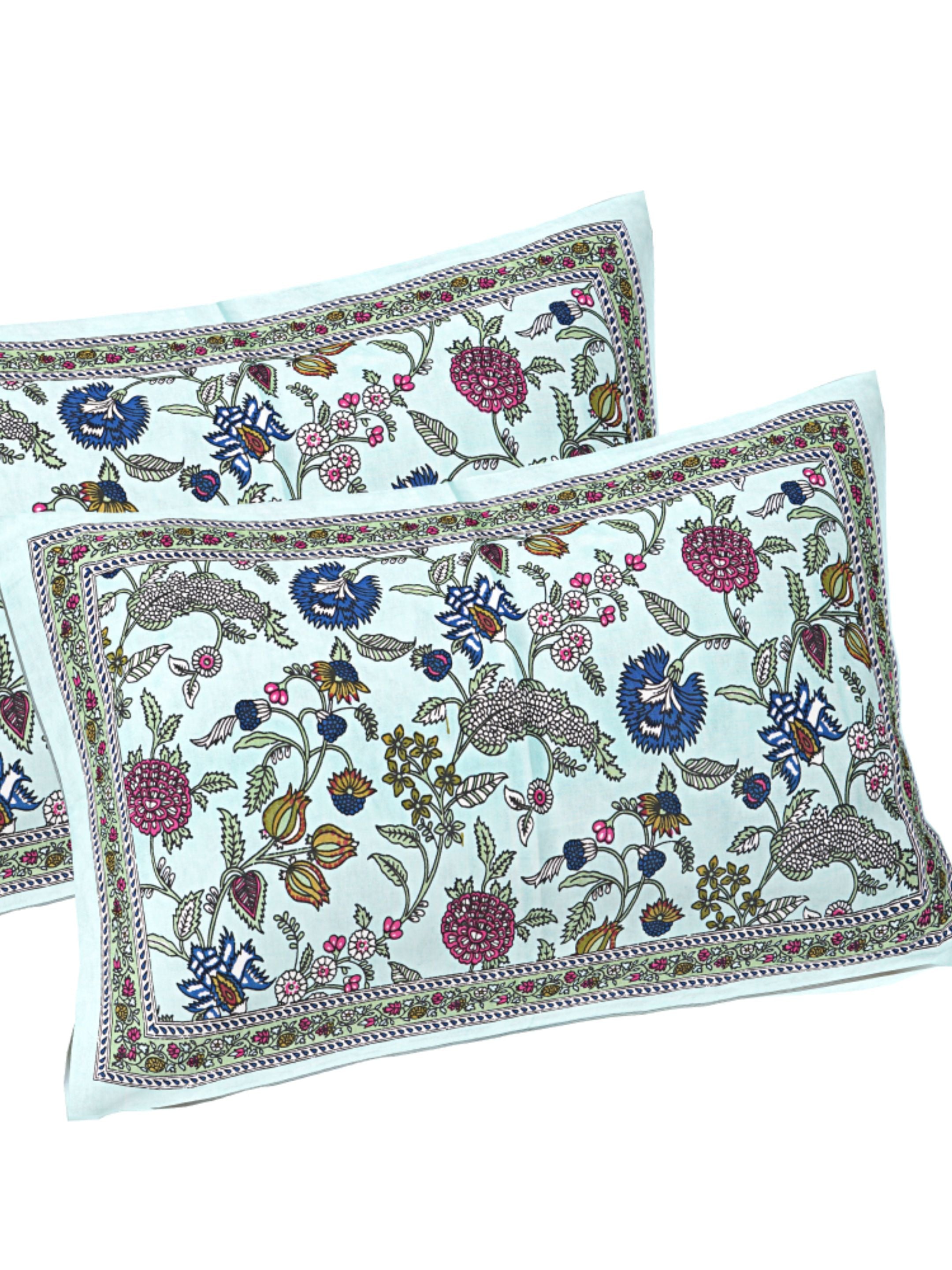 LIVING ROOTS PURE Cotton 1 SUPER King Size Bedsheet (8*8.6 Feet)  with 2 Pillow Cover (03-31-574-B)