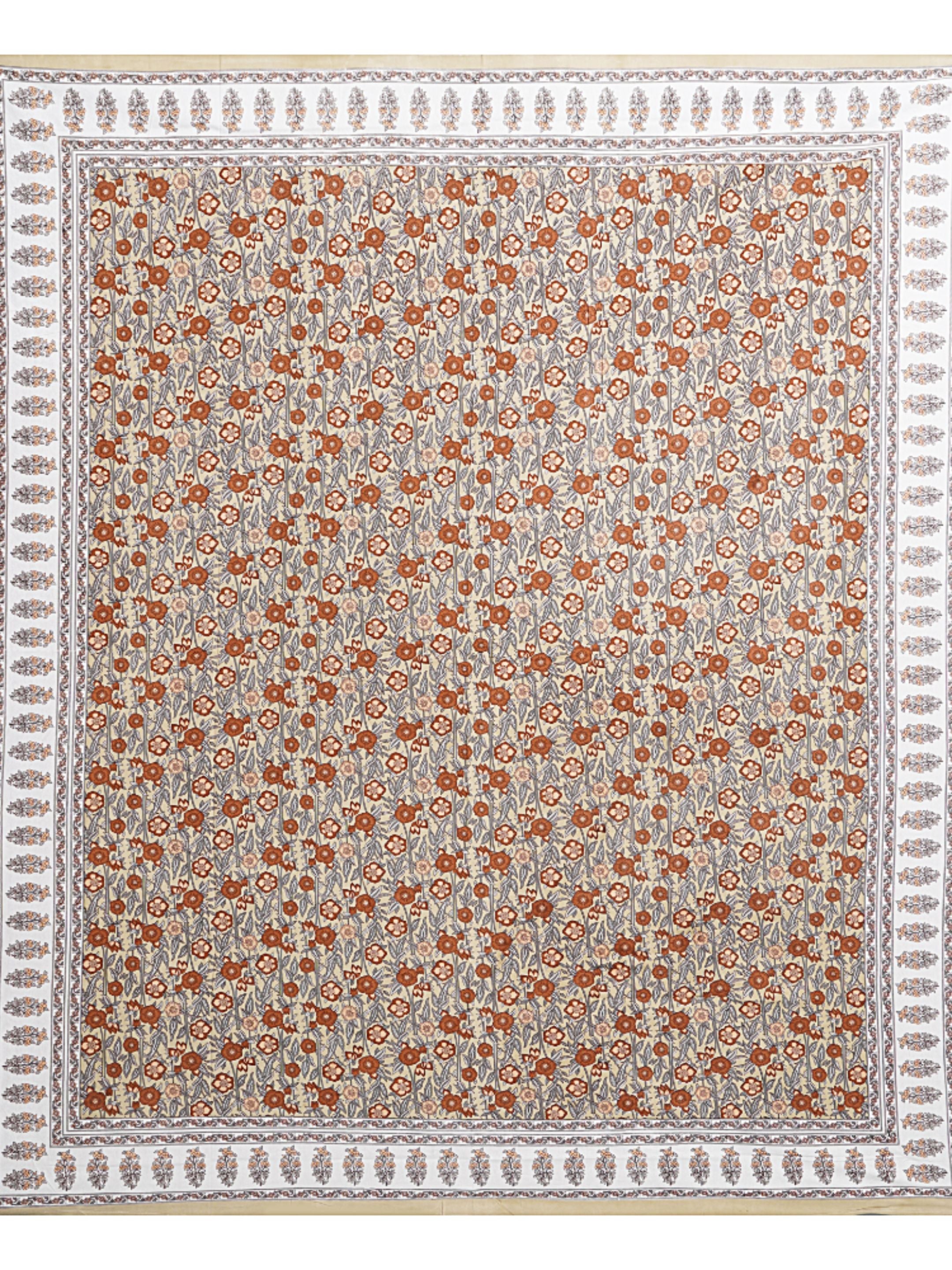 LIVING ROOTS PURE Cotton 1 SUPER King Size Bedsheet (8*8.6 Feet)  with 2 Pillow Cover (03-31-577-A)