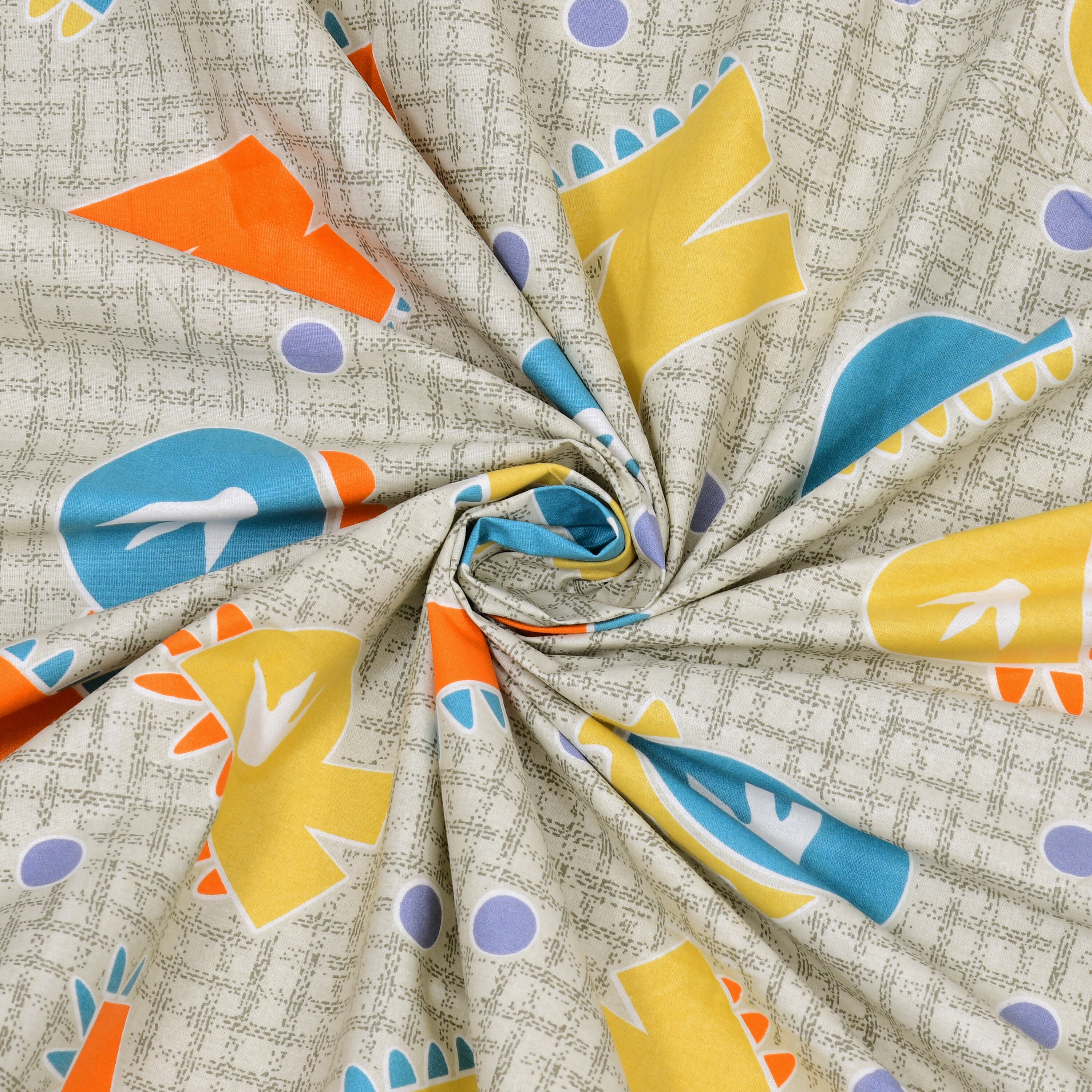 LIVING ROOTS Pure Cotton 1 Single Size Bedsheet 56*86 inches (4.6*7.1 feet ) With 1 Pillow Cover | Rich Fast Colour With No Colour Bleeding | Soft & Skin Friendly (033-A)