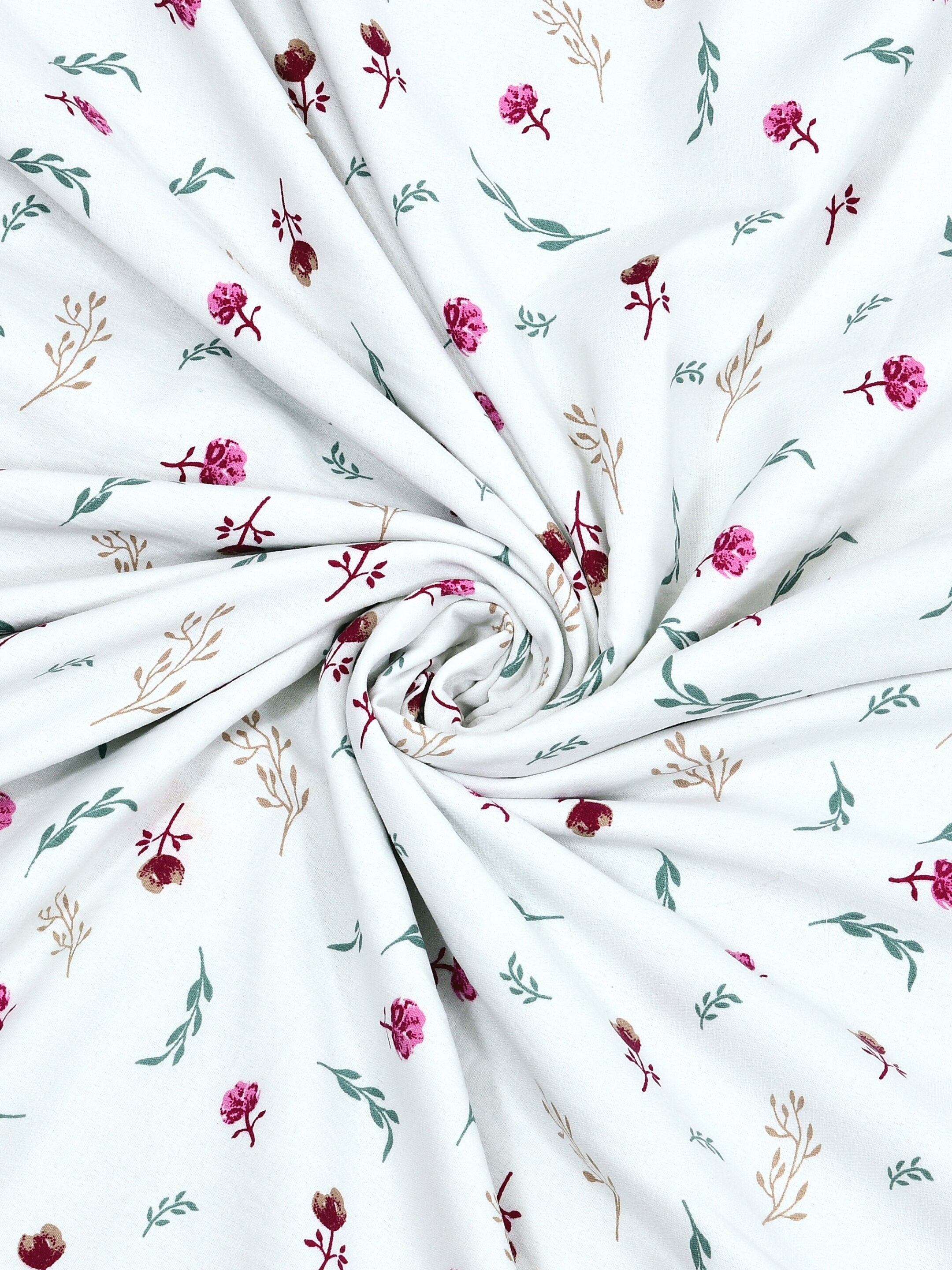 Living Roots Hand Block Geometric Floral Printed | Single Bed Dohar Lightweight For Summer Mild Winters AC Reversible Soft Comforter | No Colour Bleeding, Teal Colour, 56*86 inches, 150TC (11-025-B)