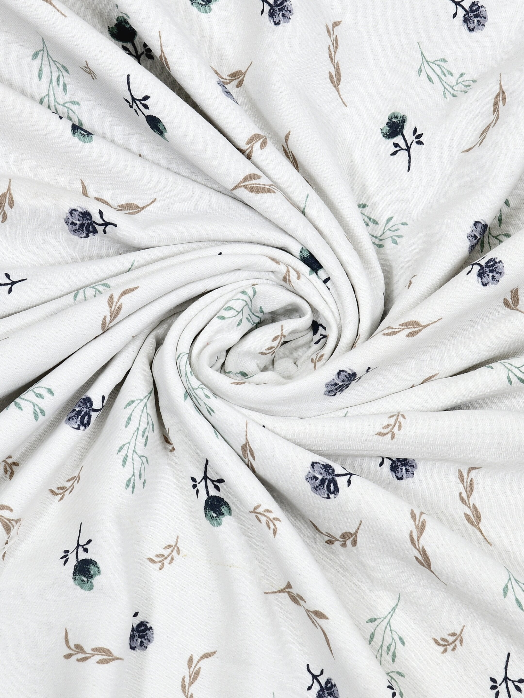 Living Roots Hand Block Geometric Floral Printed | Single Bed Dohar Lightweight For Summer Mild Winters AC Reversible Soft Comforter | No Colour Bleeding, Peach Colour, 56*86 inches, 150TC (11-025-C)