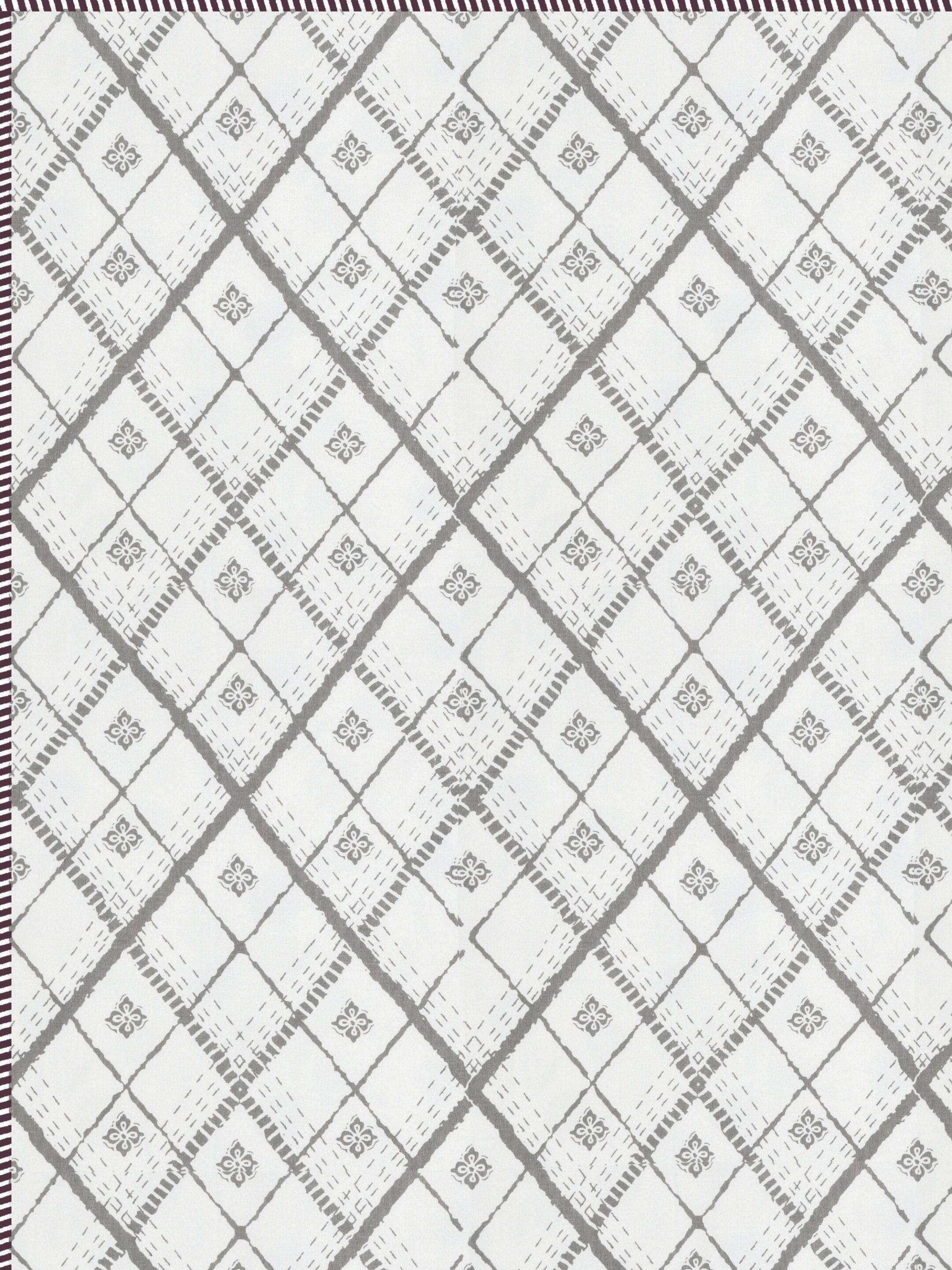 Living Roots Hand Block Geometric Floral Printed | Single Bed Dohar Lightweight For Summer Mild Winters AC Reversible Soft Comforter | No Colour Bleeding, Grey Colour, 56*86 inches, 150TC (11-026-A)