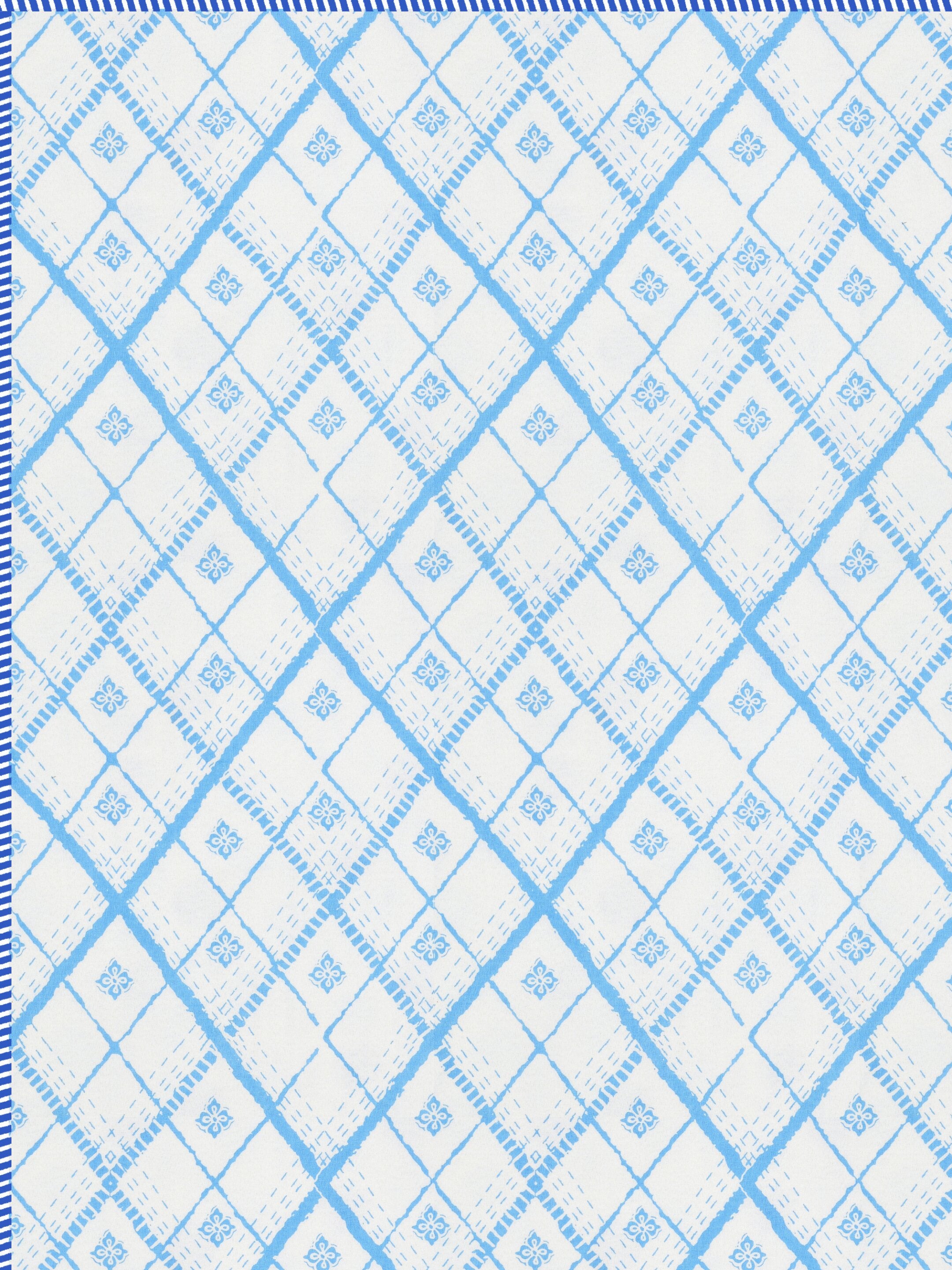 Living Roots Hand Block Geometric Printed | Single Bed Dohar Lightweight For Summer Mild Winters AC Reversible Soft Comforter | No Colour Bleeding, Sky Blue Colour, 56*86 inches, 150TC (11-026-C)