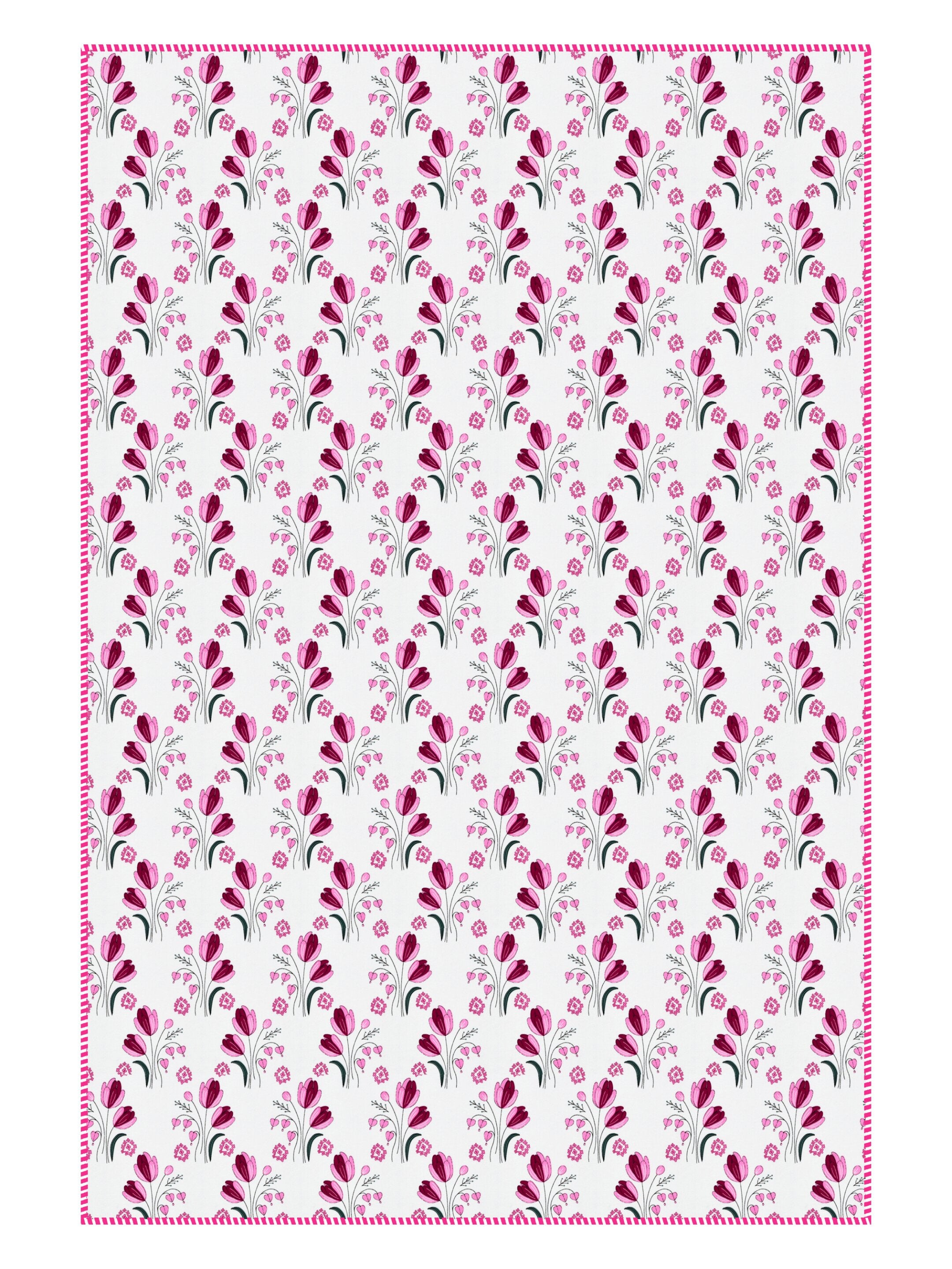 Living Roots Hand Block Geometric Printed | Single Bed Dohar Lightweight For Summer Mild Winters AC Reversible Soft Comforter | No Colour Bleeding, Pink Colour, 56*86 inches, 150TC (11-027-A)