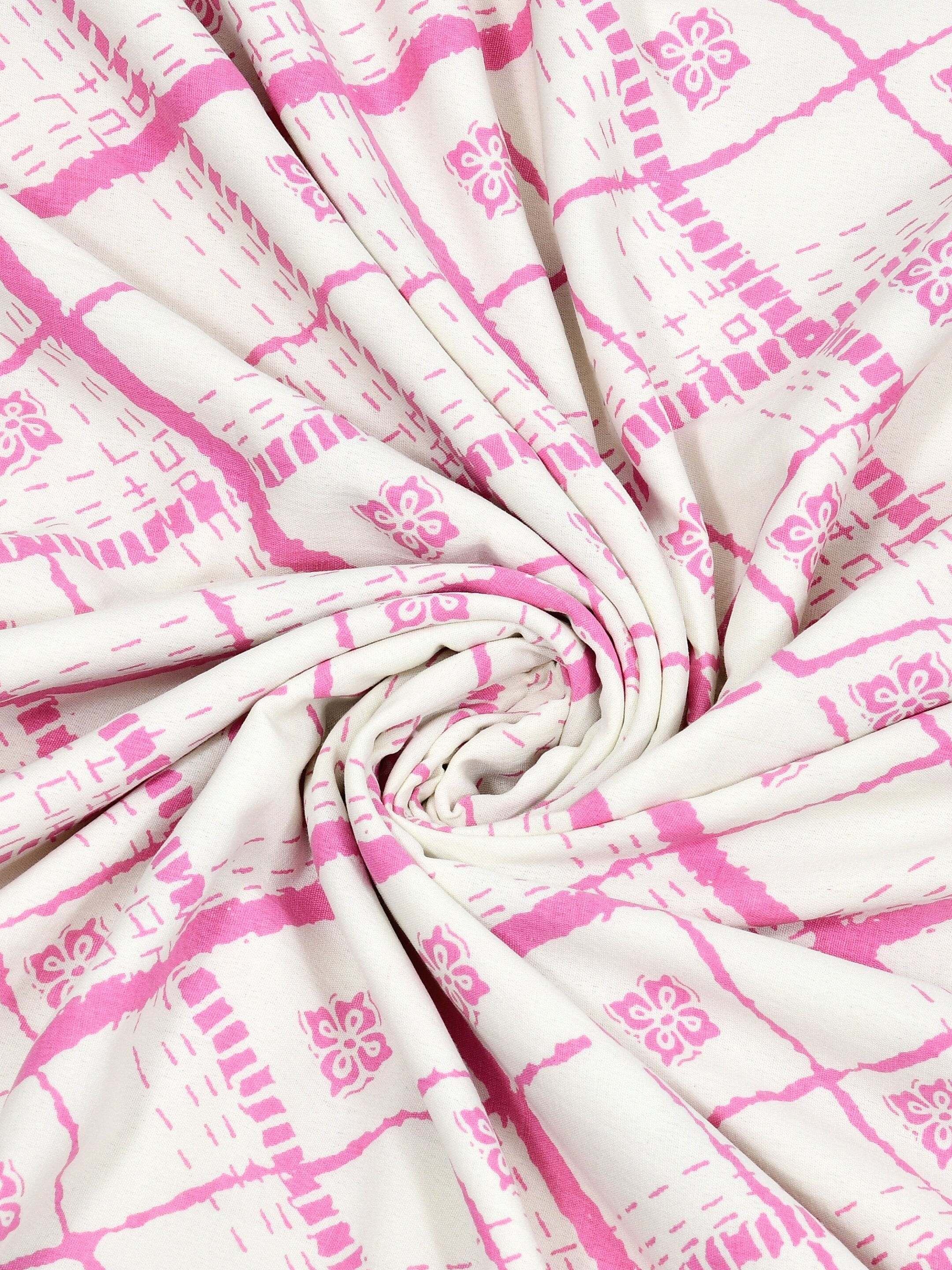 Living Roots Hand Block Geometric Printed | Single Bed Dohar Lightweight For Summer Mild Winters AC Reversible Soft Comforter | No Colour Bleeding, Pink Colour, 56*86 inches, 150TC (11-027-A)