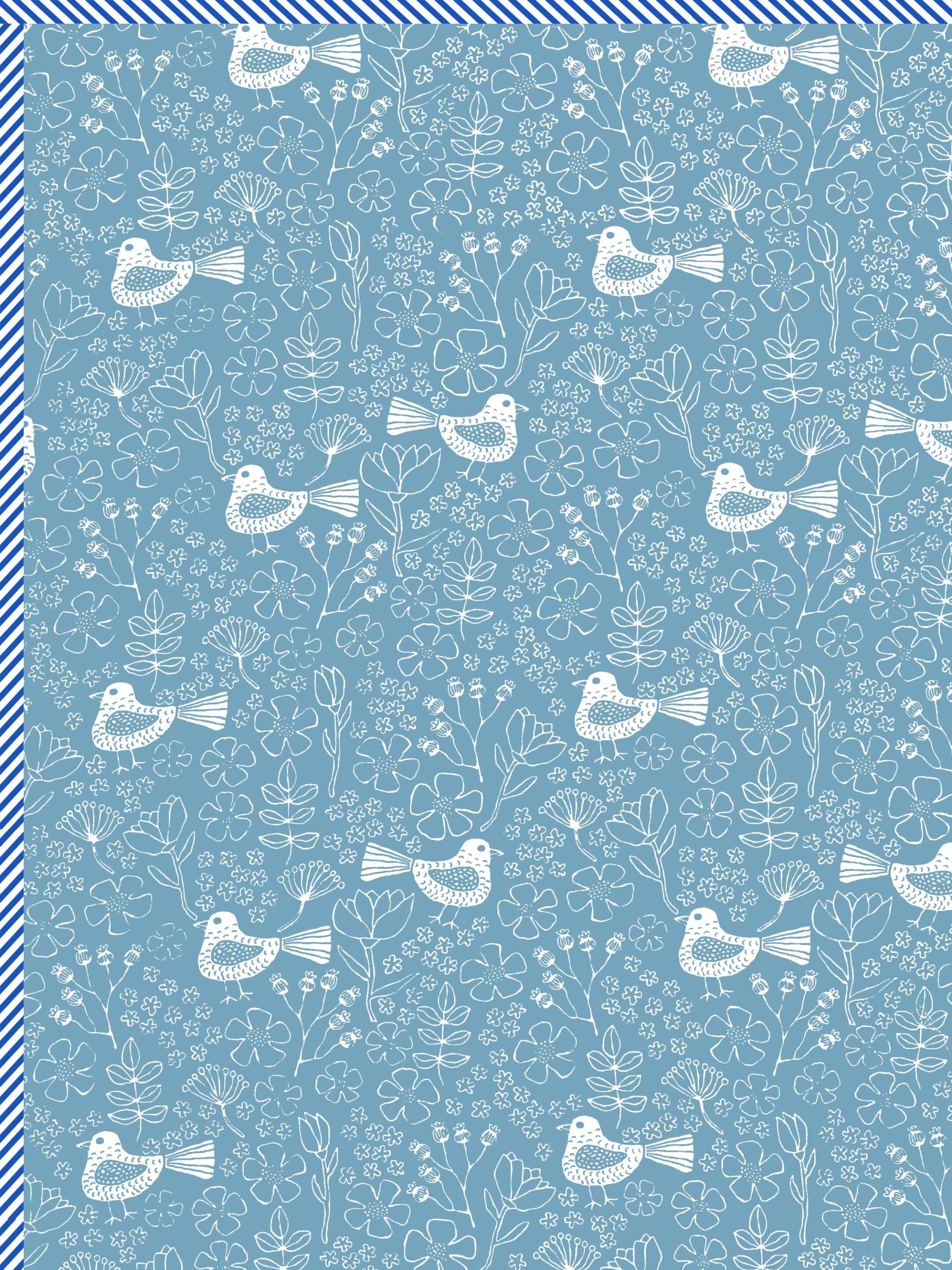 Living Roots Hand Block Bird Floral Printed | Single Bed Dohar Lightweight For Summer Mild Winters AC Reversible Soft Comforter | No Colour Bleeding, Blue Colour, 56*86 inches, 150TC (11-028-A)