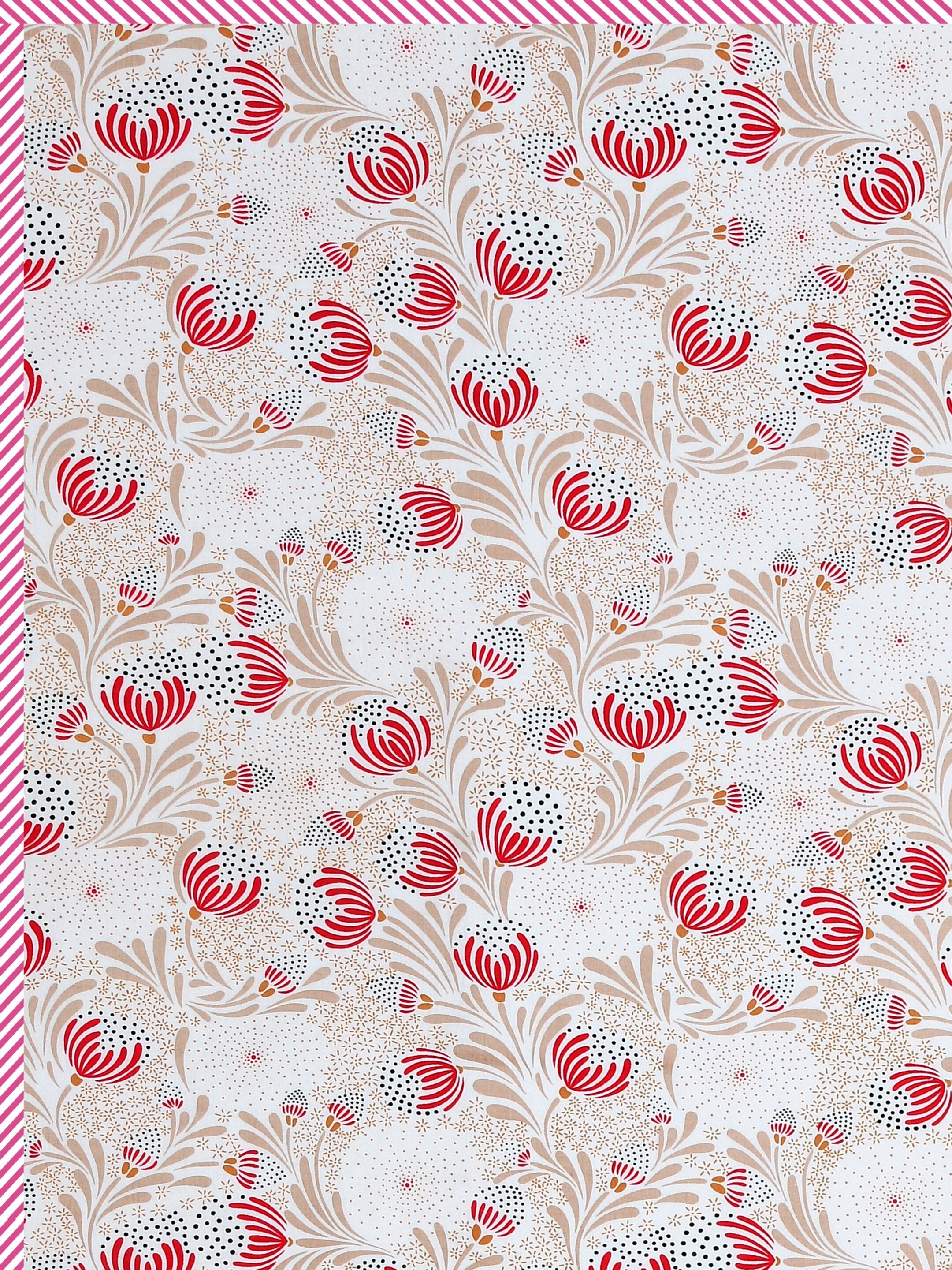 Living Roots Hand Block Floral Printed | Single Bed Dohar Lightweight For Summer Mild Winters AC Reversible Soft Comforter | No Colour Bleeding, Red Colour, 56*86 inches, 150TC (11-029-B)