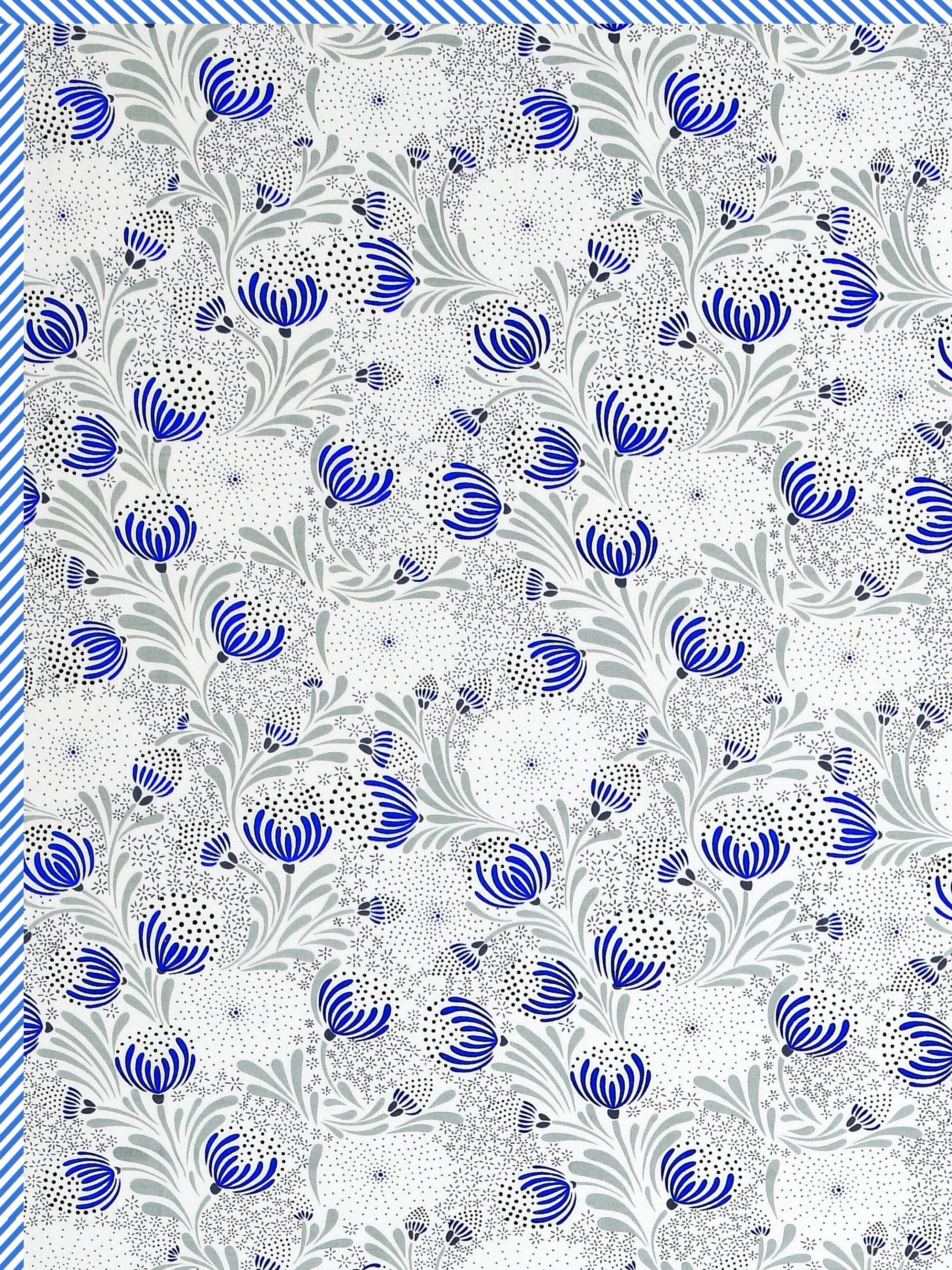Living Roots Hand Block Floral Printed | Single Bed Dohar Lightweight For Summer Mild Winters AC Reversible Soft Comforter | No Colour Bleeding, Blue Colour, 56*86 inches, 150TC (11-029-C)
