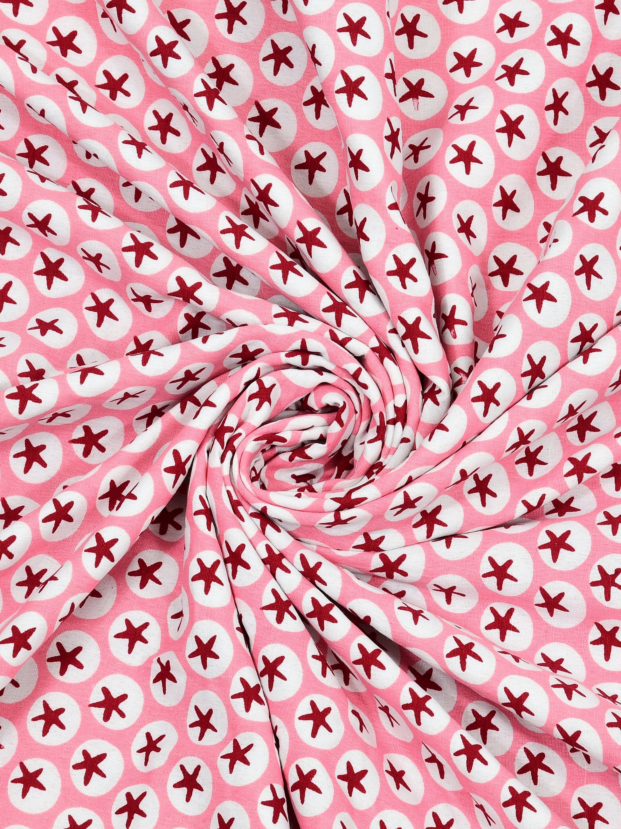 Living Roots Hand Block Floral Printed | Single Bed Dohar Lightweight For Summer Mild Winters AC Reversible Soft Comforter | No Colour Bleeding, Red Colour, 56*86 inches, 150TC (11-030-B)