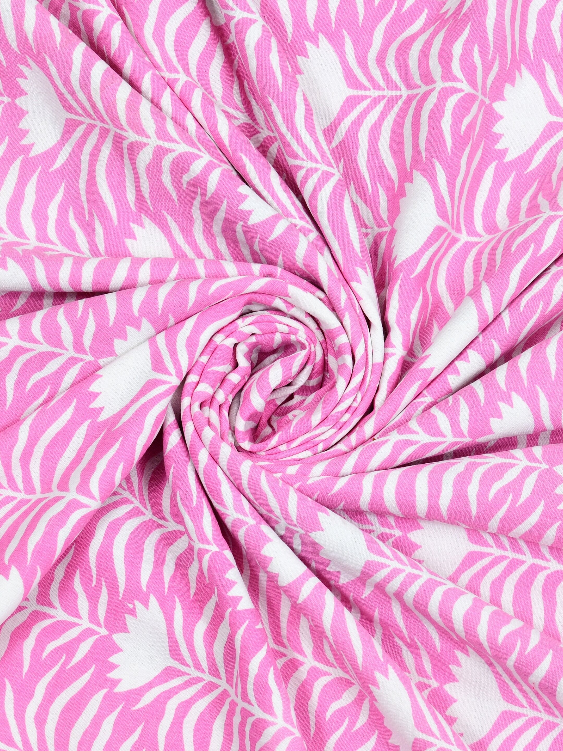Living Roots Hand Block Floral Printed | Single Bed Dohar Lightweight For Summer Mild Winters AC Reversible Soft Comforter | No Colour Bleeding, Pink Colour, 56*86 inches, 150TC (11-031-A)