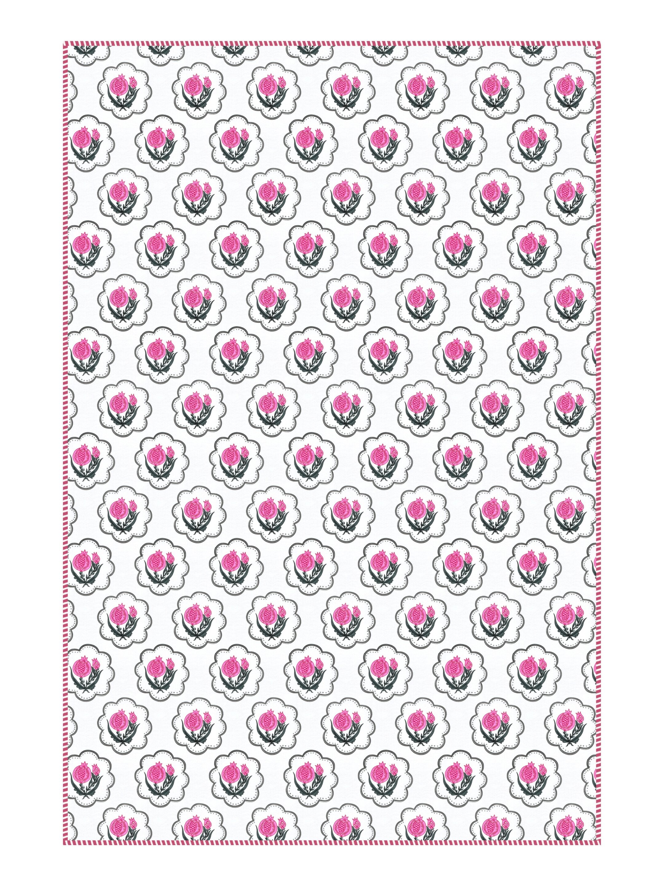 Living Roots Hand Block Floral Printed | Single Bed Dohar Lightweight For Summer Mild Winters AC Reversible Soft Comforter | No Colour Bleeding, Pink Colour, 56*86 inches, 150TC (11-031-A)