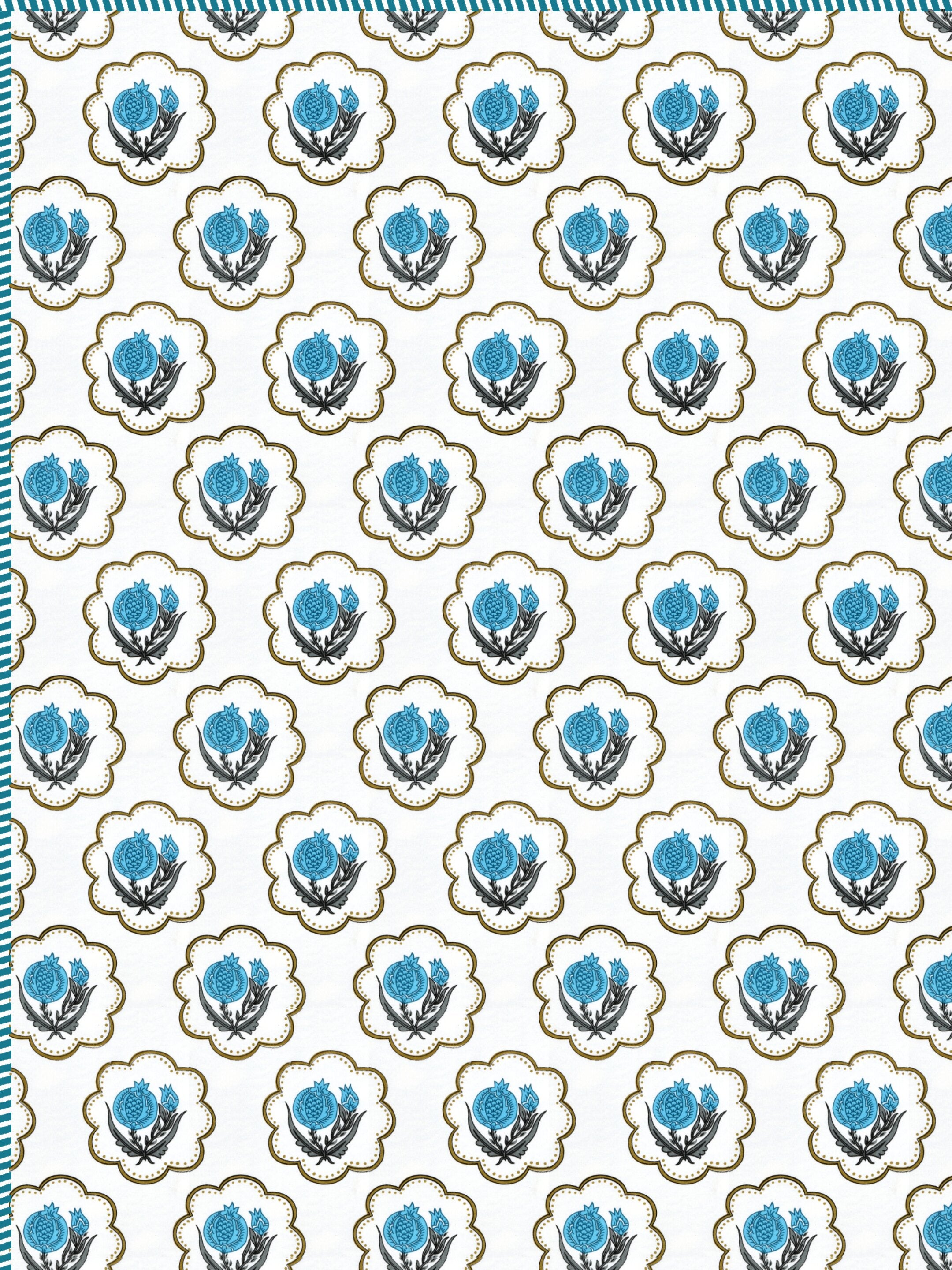 Living Roots Hand Block Floral Printed | Single Bed Dohar Lightweight For Summer Mild Winters AC Reversible Soft Comforter | No Colour Bleeding, Sky Blue Colour, 56*86 inches, 150TC (11-031-B)