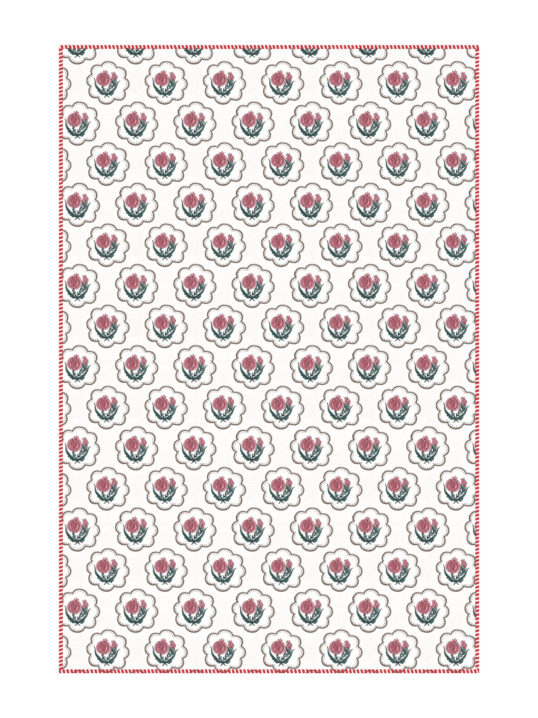 Living Roots Hand Block Floral Printed | Single Bed Dohar Lightweight For Summer Mild Winters AC Reversible Soft Comforter | No Colour Bleeding, Pink Colour, 56*86 inches, 150TC (11-031-C)