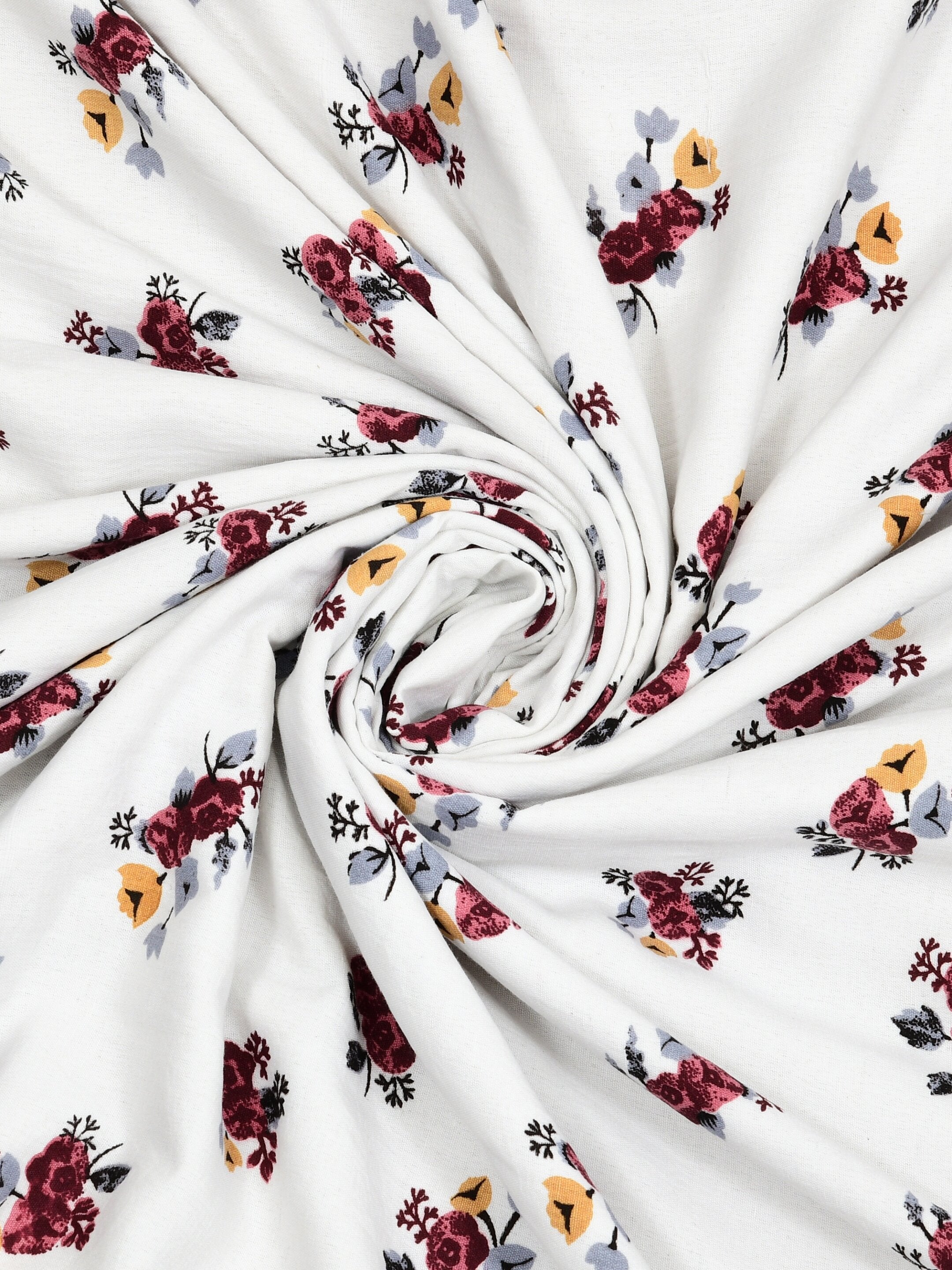 Living Roots Hand Block Floral Printed | Single Bed Dohar Lightweight For Summer Mild Winters AC Reversible Soft Comforter | No Colour Bleeding, Magenta Colour, 56*86 inches, 150TC (11-032-A)