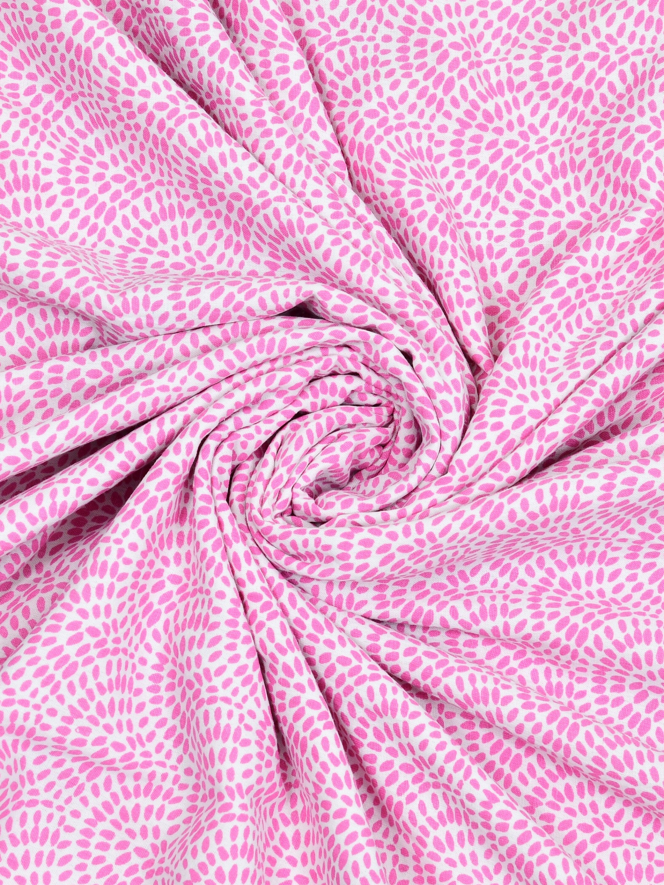 Living Roots Hand Block Floral Printed | Single Bed Dohar Lightweight For Summer Mild Winters AC Reversible Soft Comforter | No Colour Bleeding, Pink Colour, 56*86 inches, 150TC (11-032-B)