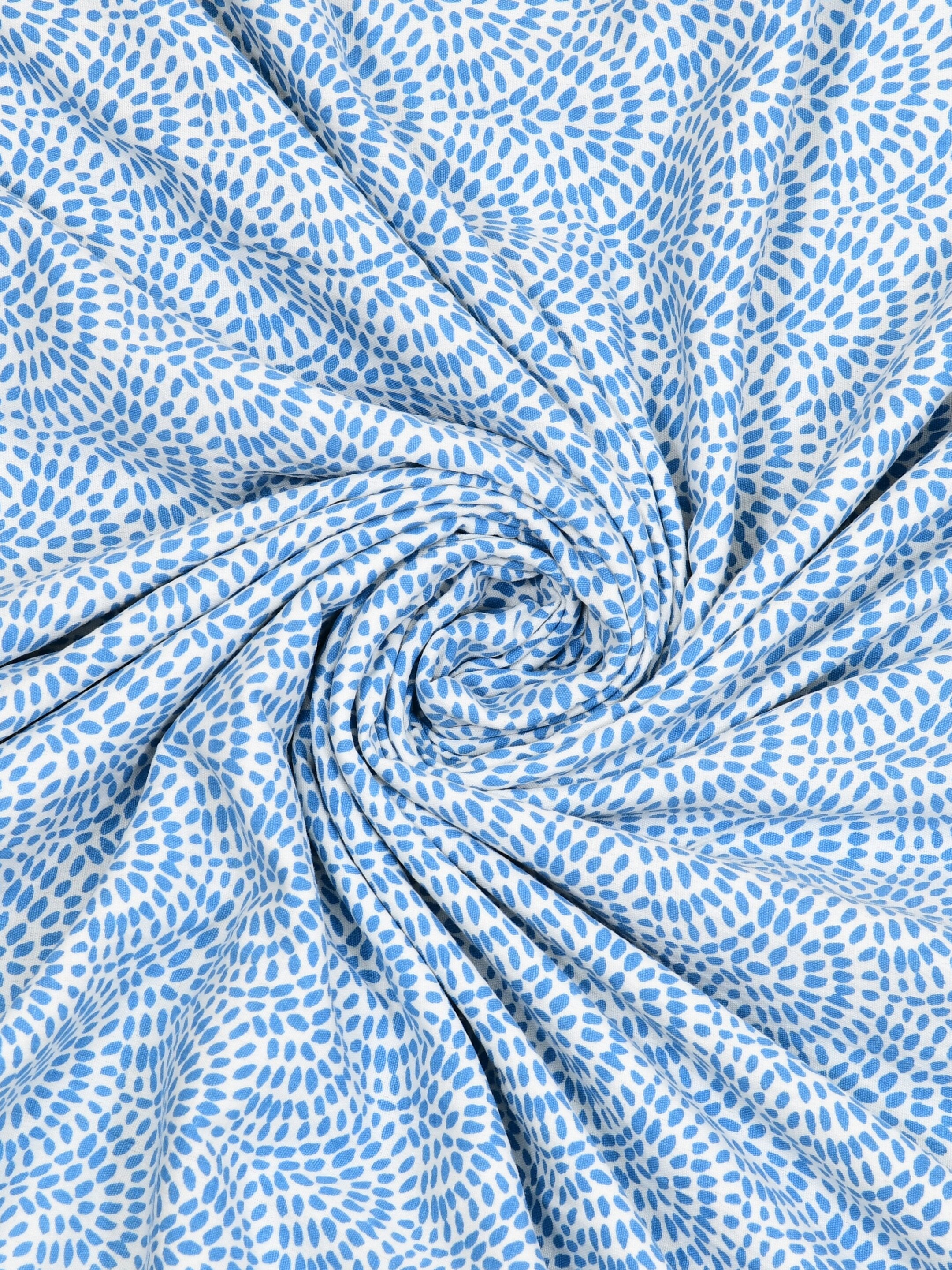 Living Roots Hand Block Floral Printed | Single Bed Dohar Lightweight For Summer Mild Winters AC Reversible Soft Comforter | No Colour Bleeding, Blue Colour, 56*86 inches, 150TC (11-032-C)