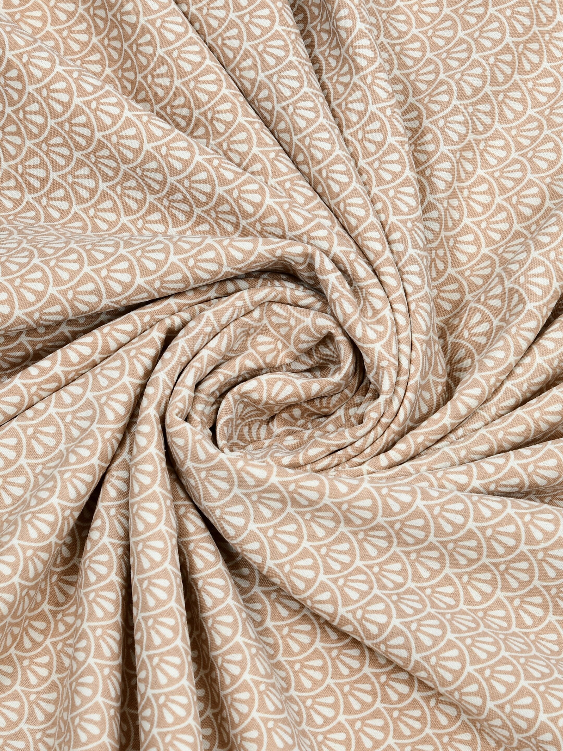 Living Roots Hand Block Swan Lotus Printed | Single Bed Dohar Lightweight For Summer Mild Winters AC Reversible Soft Comforter | No Colour Bleeding, Brown Colour, 56*86 inches, 150TC (11-033-A)