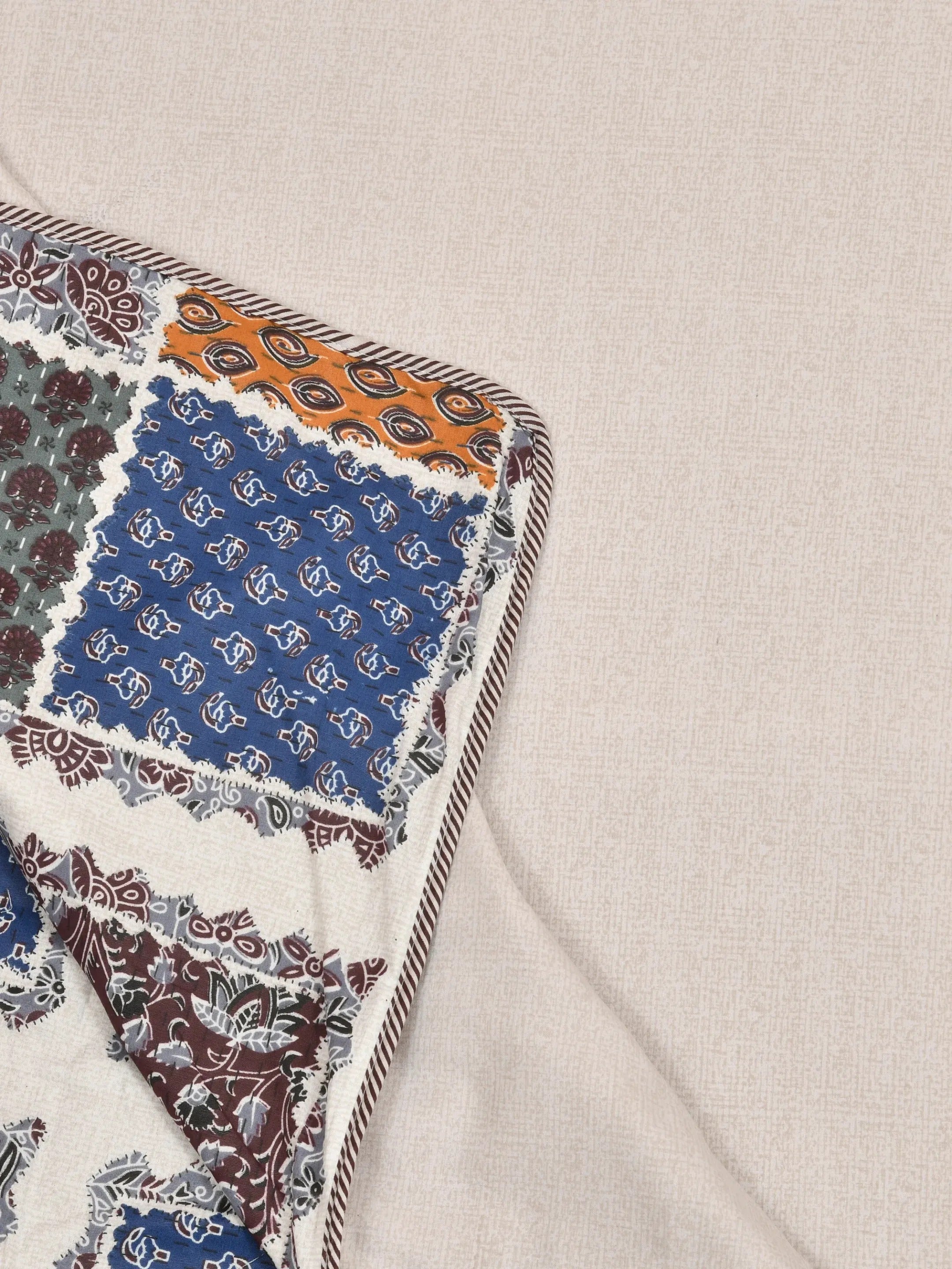 LIVING ROOTS Super Soft Malmal (Muslin) Cotton Double Bed Dohar 86 x 96 inches (7*8 Feet), All Season Reversible AC Comforter Hand Block Print | Rich Fast Colour with No Colour Bleeding | Soft, Breathable & Skin Friendly (21-032-C)