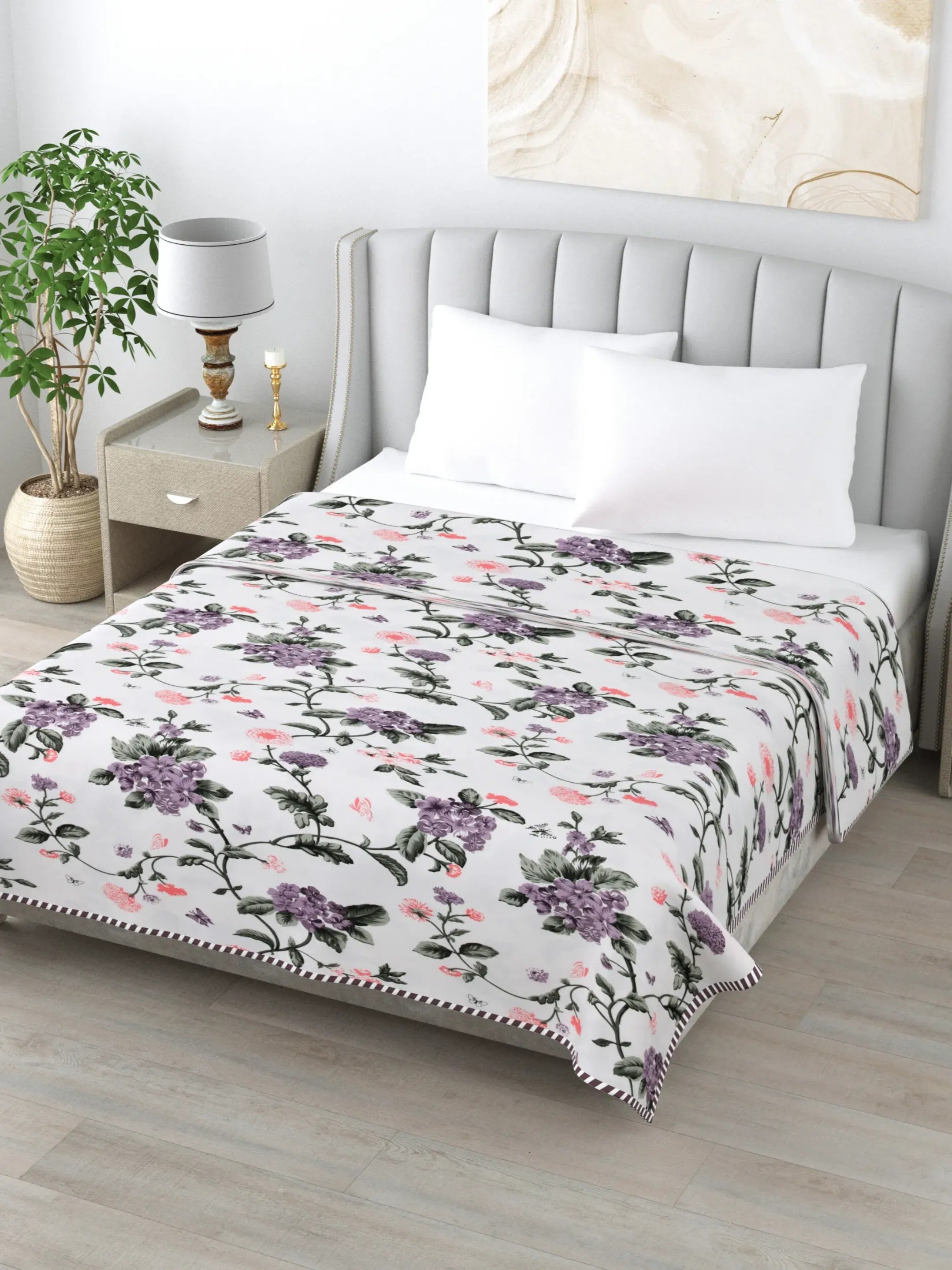 LIVING ROOTS Super Soft Malmal (Muslin) Cotton Double Bed Dohar 86 x 96 inches (7*8 Feet), All Season Reversible AC Comforter Hand Block Print | Rich Fast Colour with No Colour Bleeding | Soft, Breathable & Skin Friendly (21-035-B)