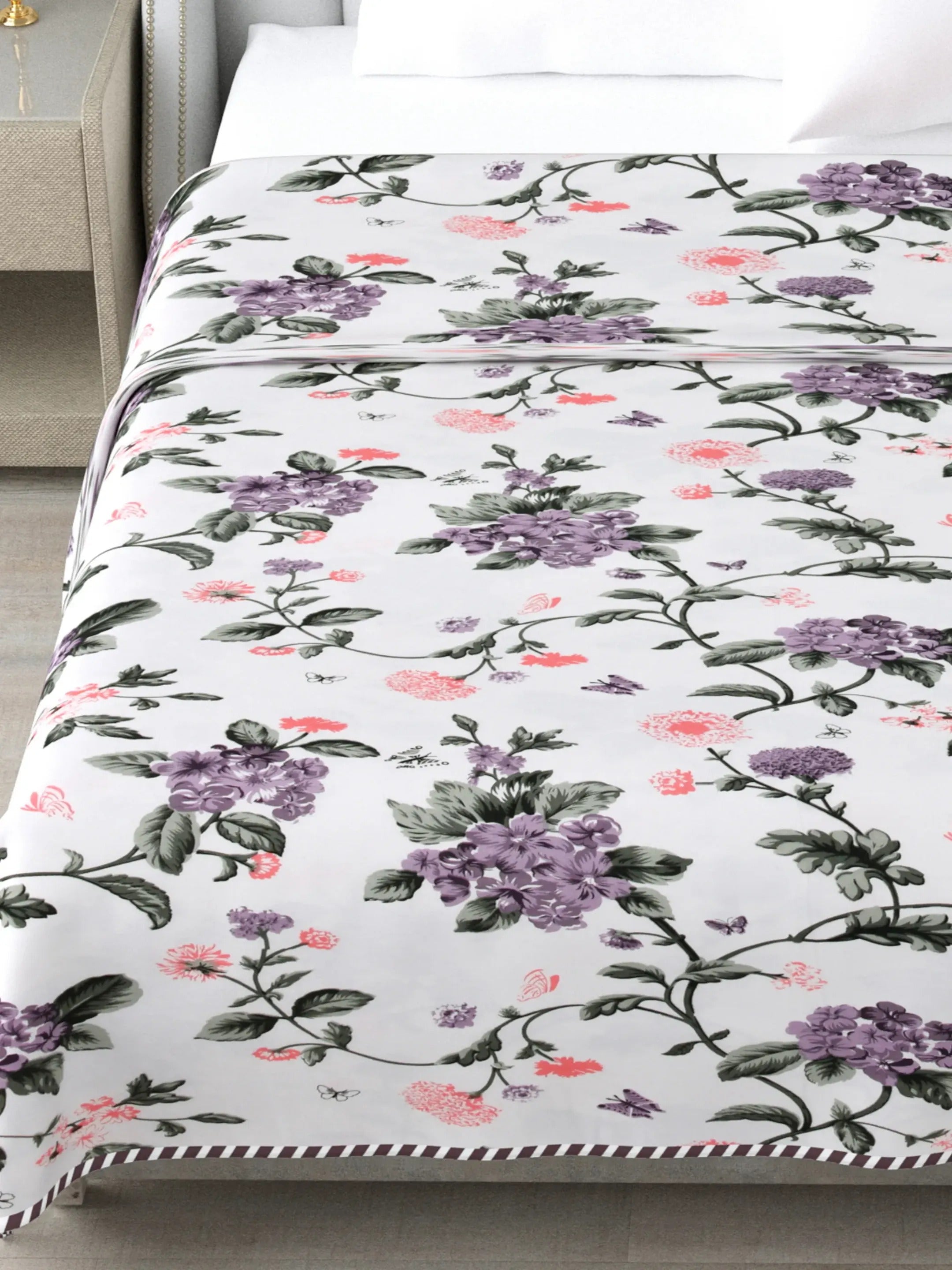 LIVING ROOTS Super Soft Malmal (Muslin) Cotton Double Bed Dohar 86 x 96 inches (7*8 Feet), All Season Reversible AC Comforter Hand Block Print | Rich Fast Colour with No Colour Bleeding | Soft, Breathable & Skin Friendly (21-035-B)
